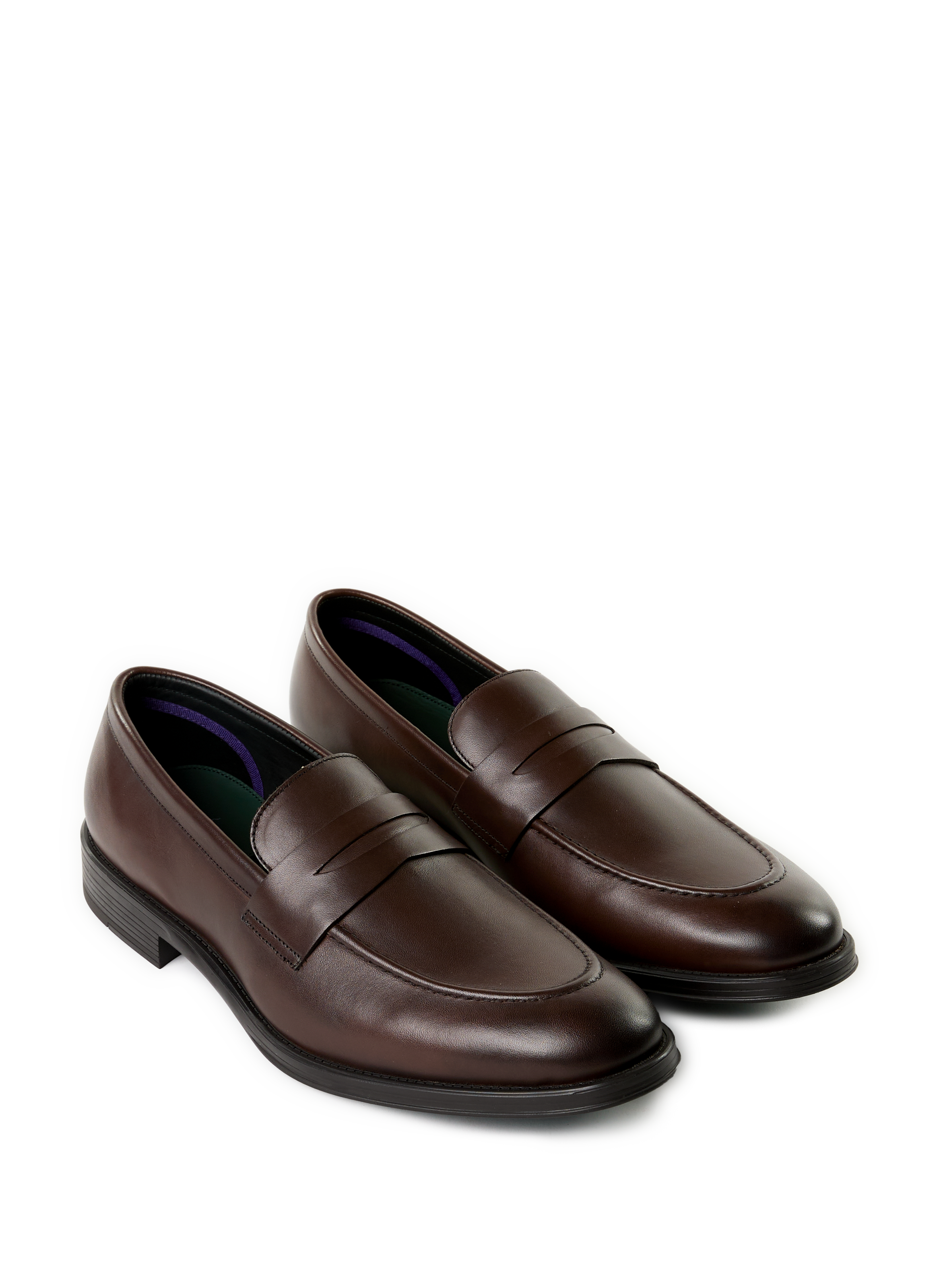 Calfskin leather loafers Brown