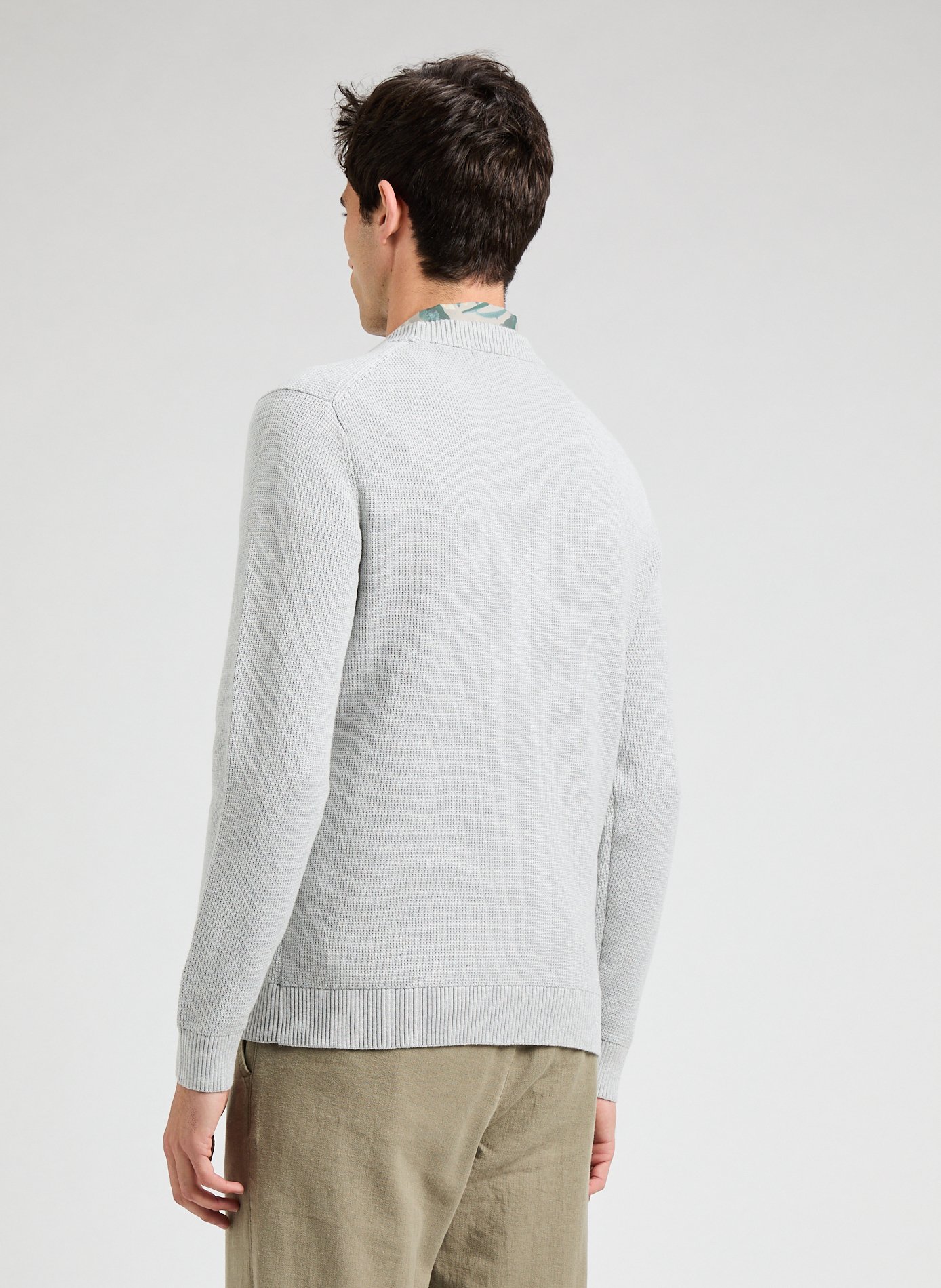 Cotton jumper SELECTED Beige
