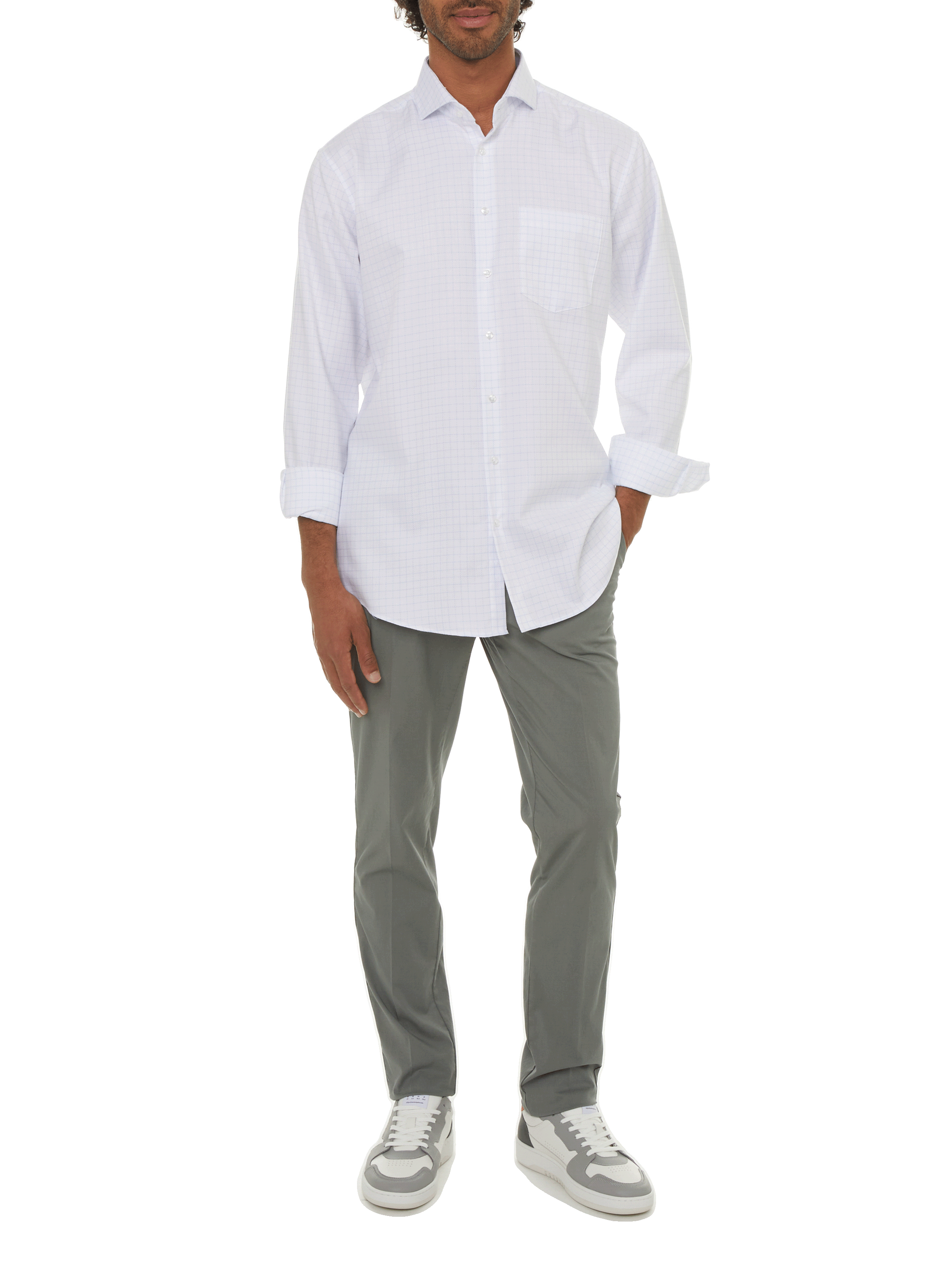 Cotton check shirt  SEIDENSTICKER Blue