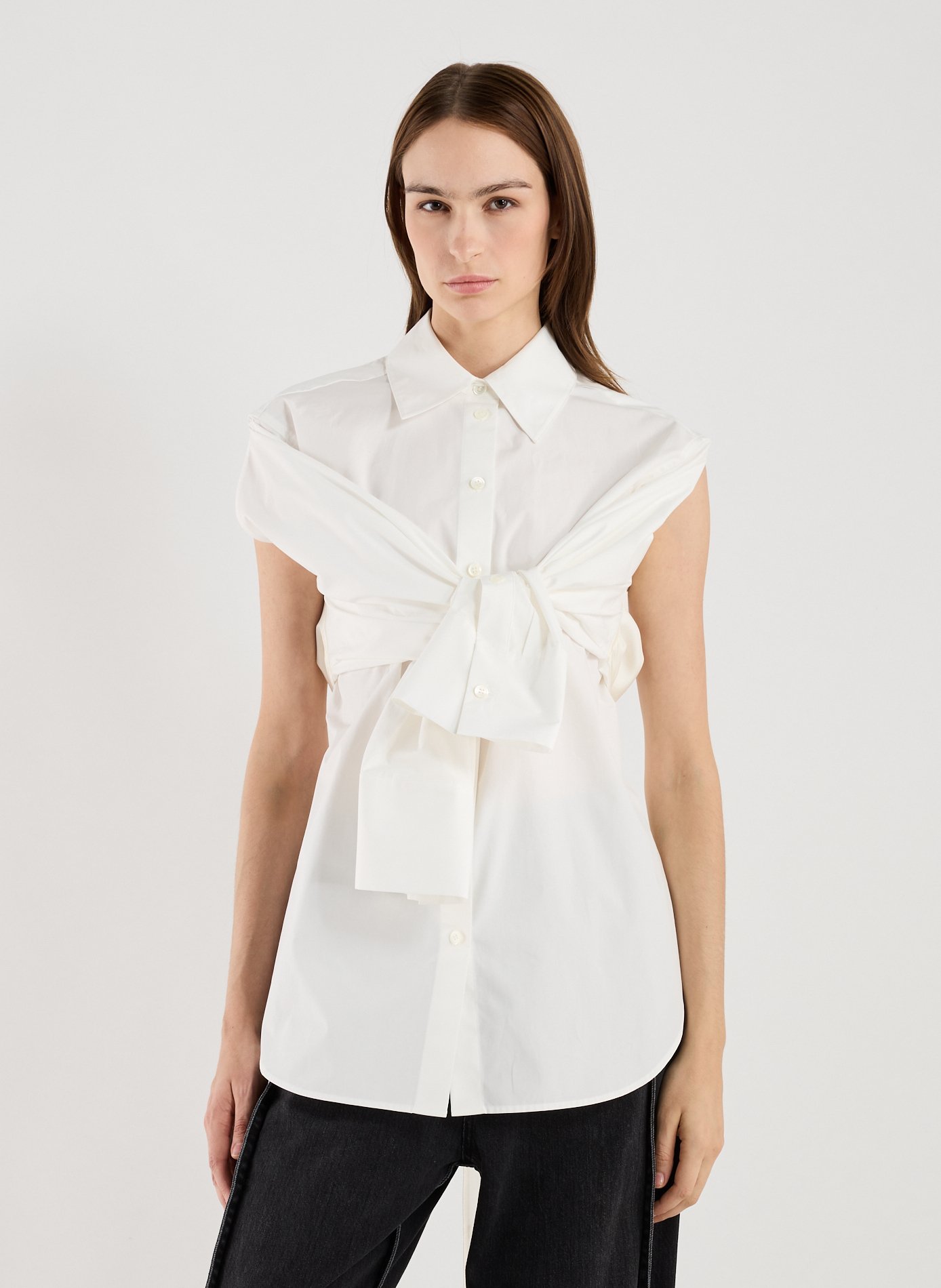 Silk poplin shirt ROHE FRAMES White