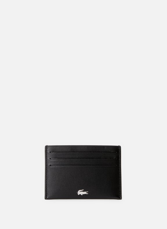 Fitzgerald leather card holder Black by LACOSTE LACOSTE Fitzgerald leather card holder Black