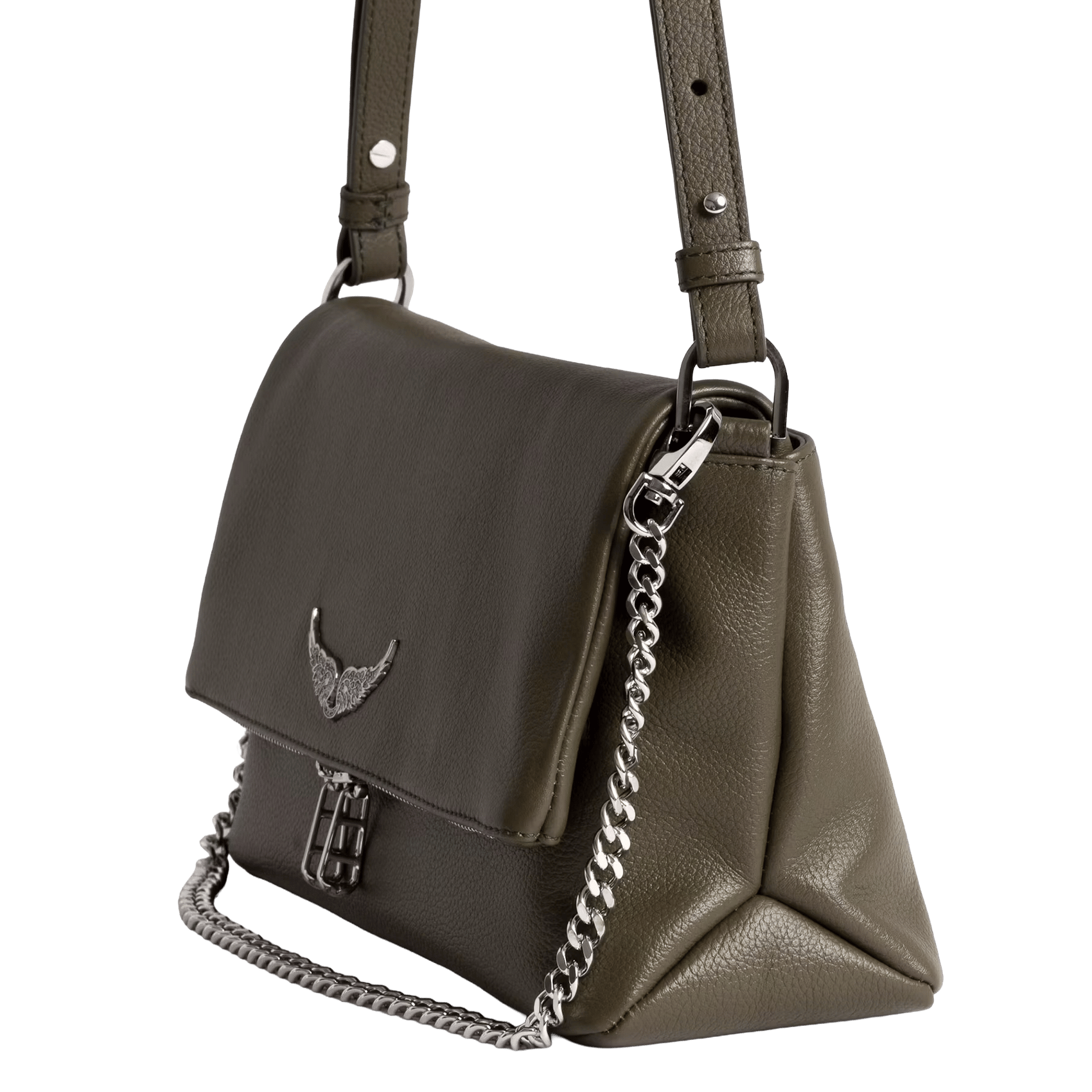 Sac porté épaule en cuir rocky ii ZADIG&VOLTAIRE Vert