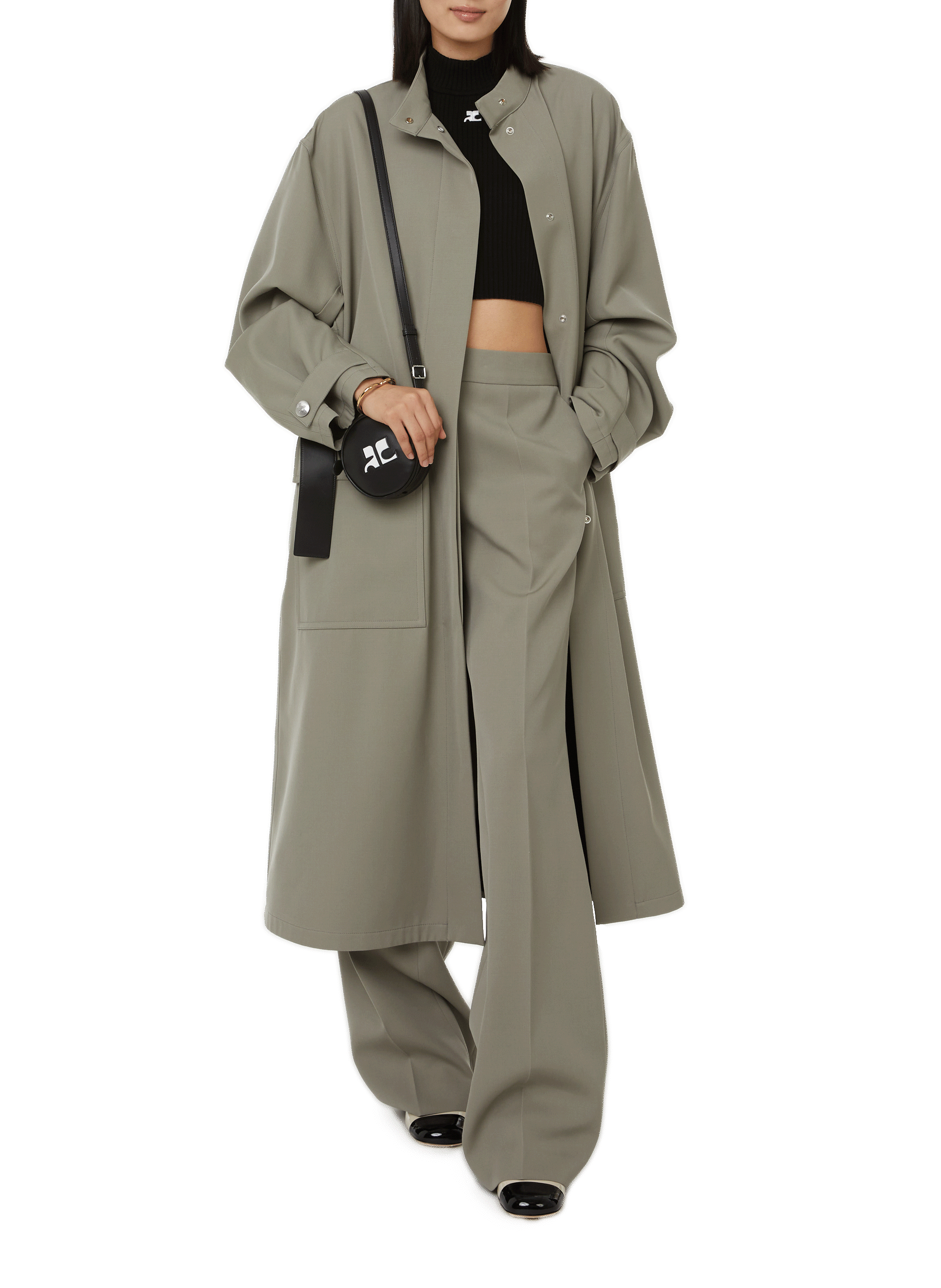 Wool coat JIL SANDER Green