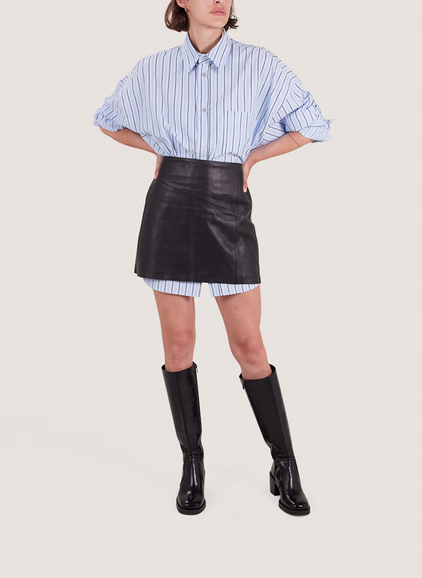 Bottes en cuir bijou JONAK Noir