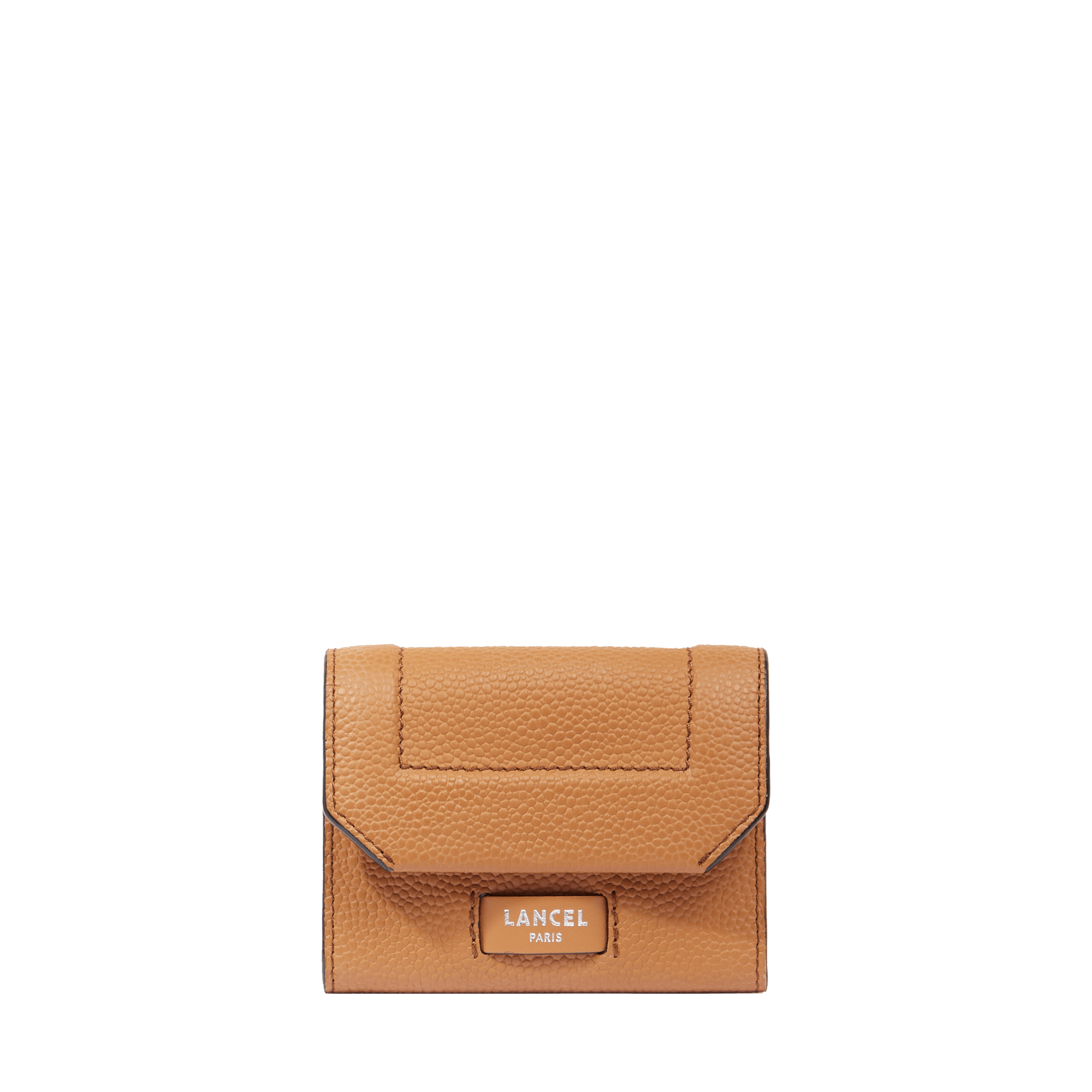 Mini portefeuille rabat en cuir ninon de lancel LANCEL Marron