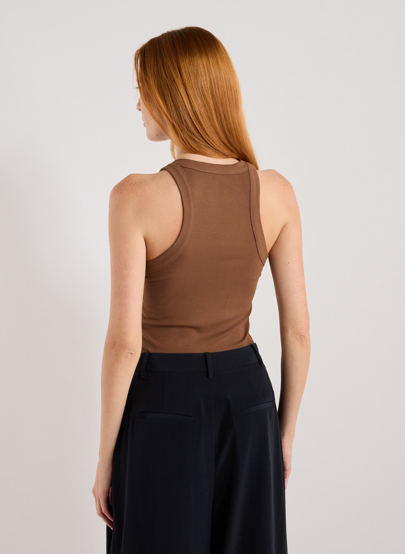 Audrey cotton tank top VANNINA VESPERINI Brown