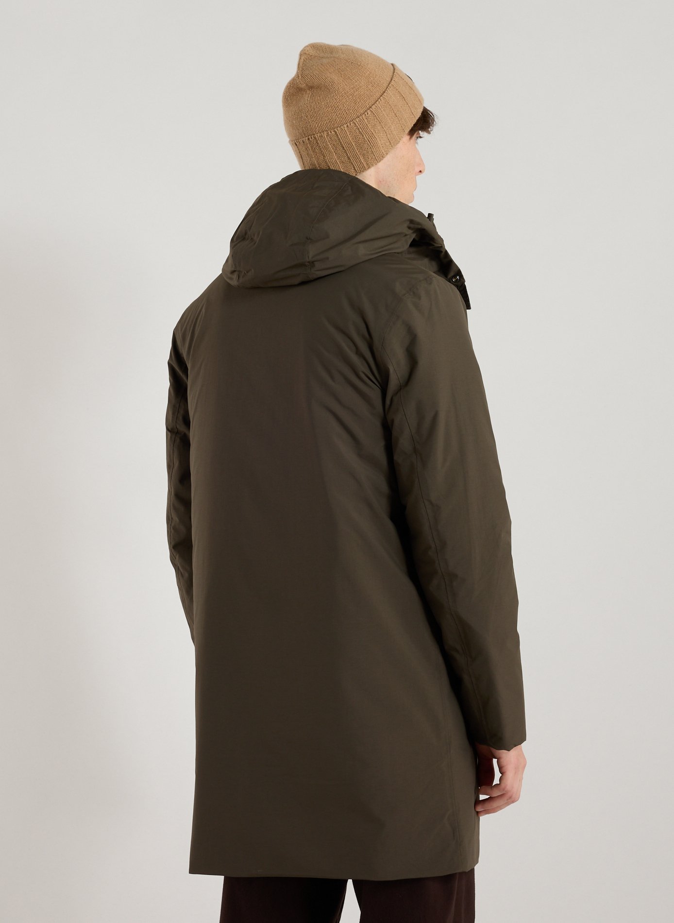 Parka mi-longue à capuche K-WAY Kaki