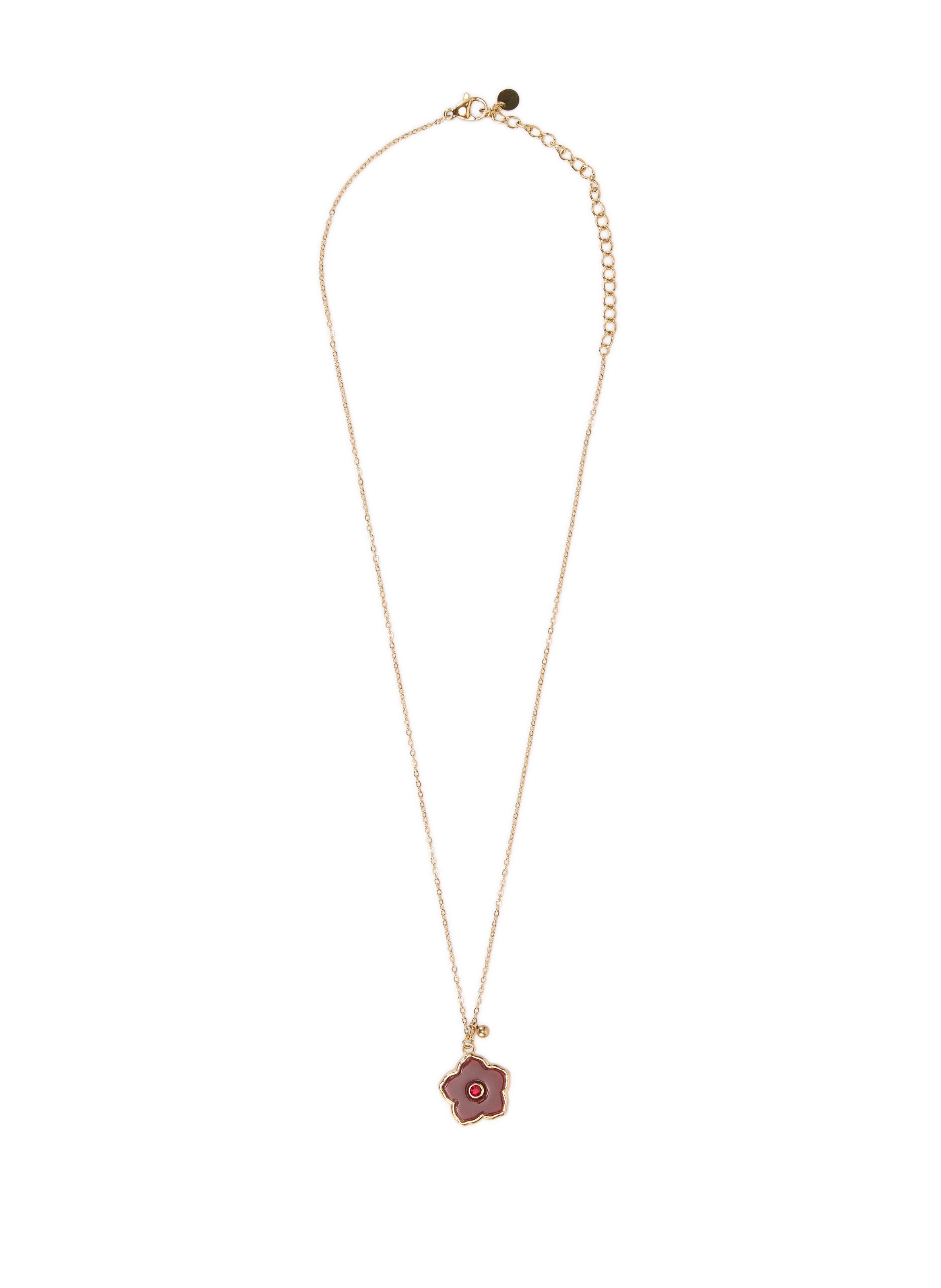 AU PRINTEMPS PARIS Flower pendant bracelet Red