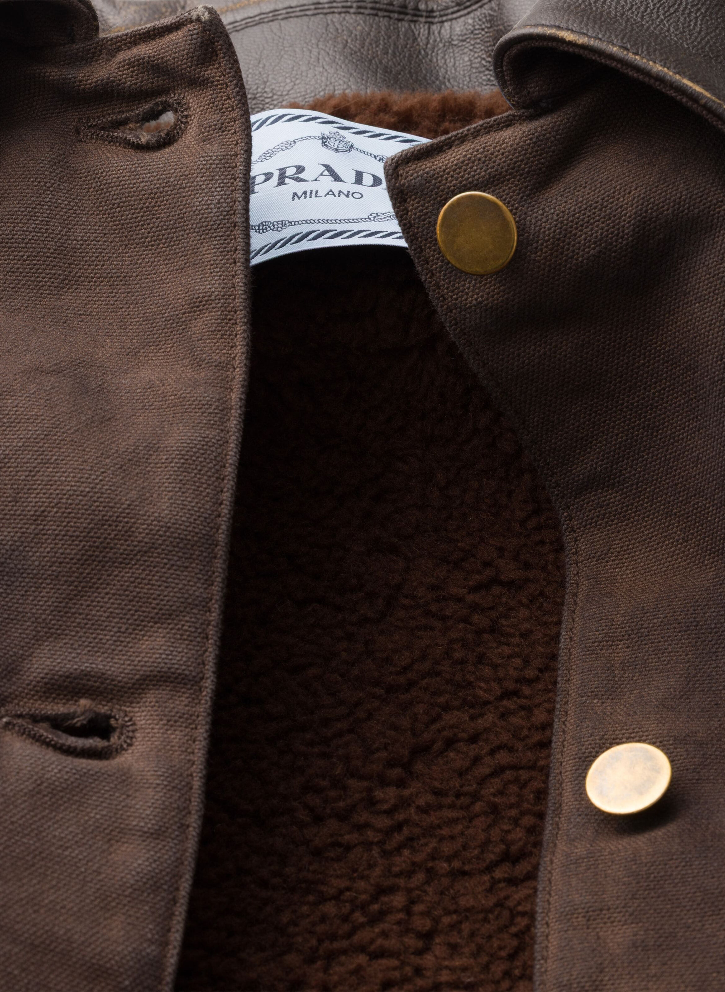 Veste camionneur en toile PRADA Marron