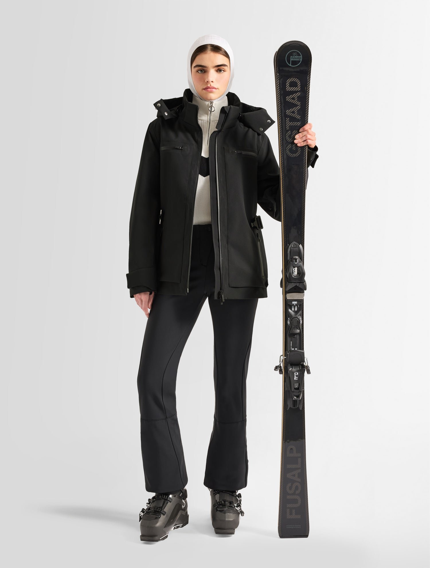 Veste de ski roppi col capuche FUSALP Noir