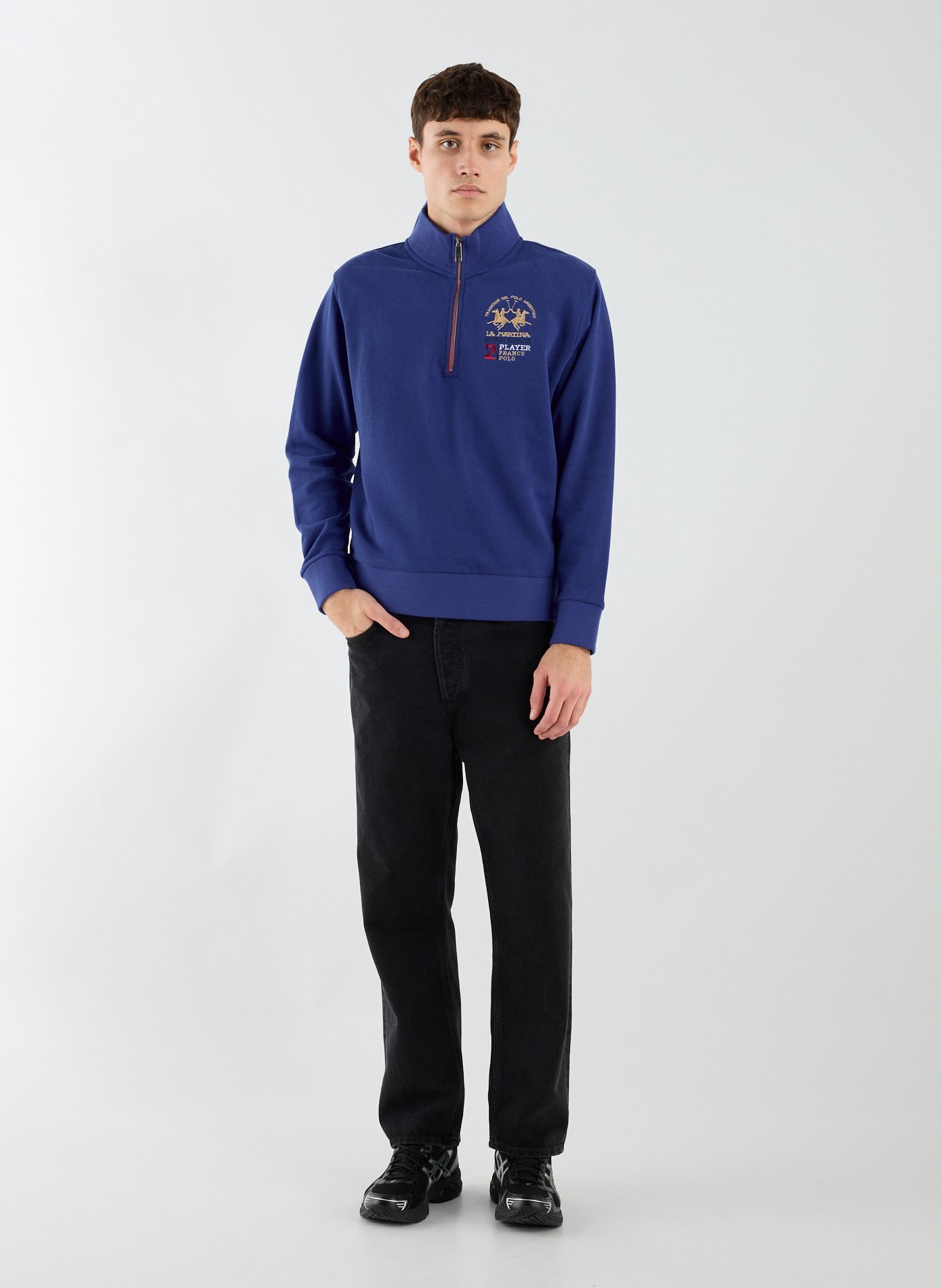 Cotton sweatshirt LA MARTINA Blue