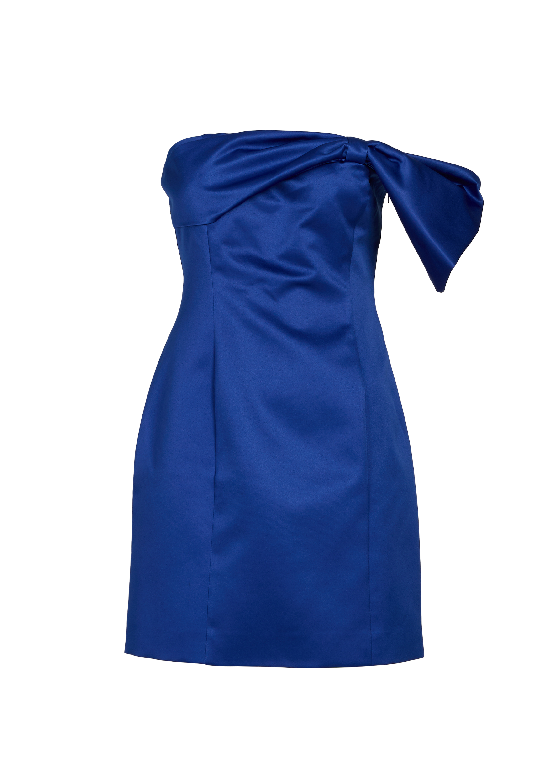 ROTATE Sleeveless Satin Bow Mini Dress Blue