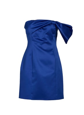 Sleeveless satin bow mini dress Rotate Blue - Women | Printemps Sleeveless satin bow mini dress Rotate Blue - Women | Printemps