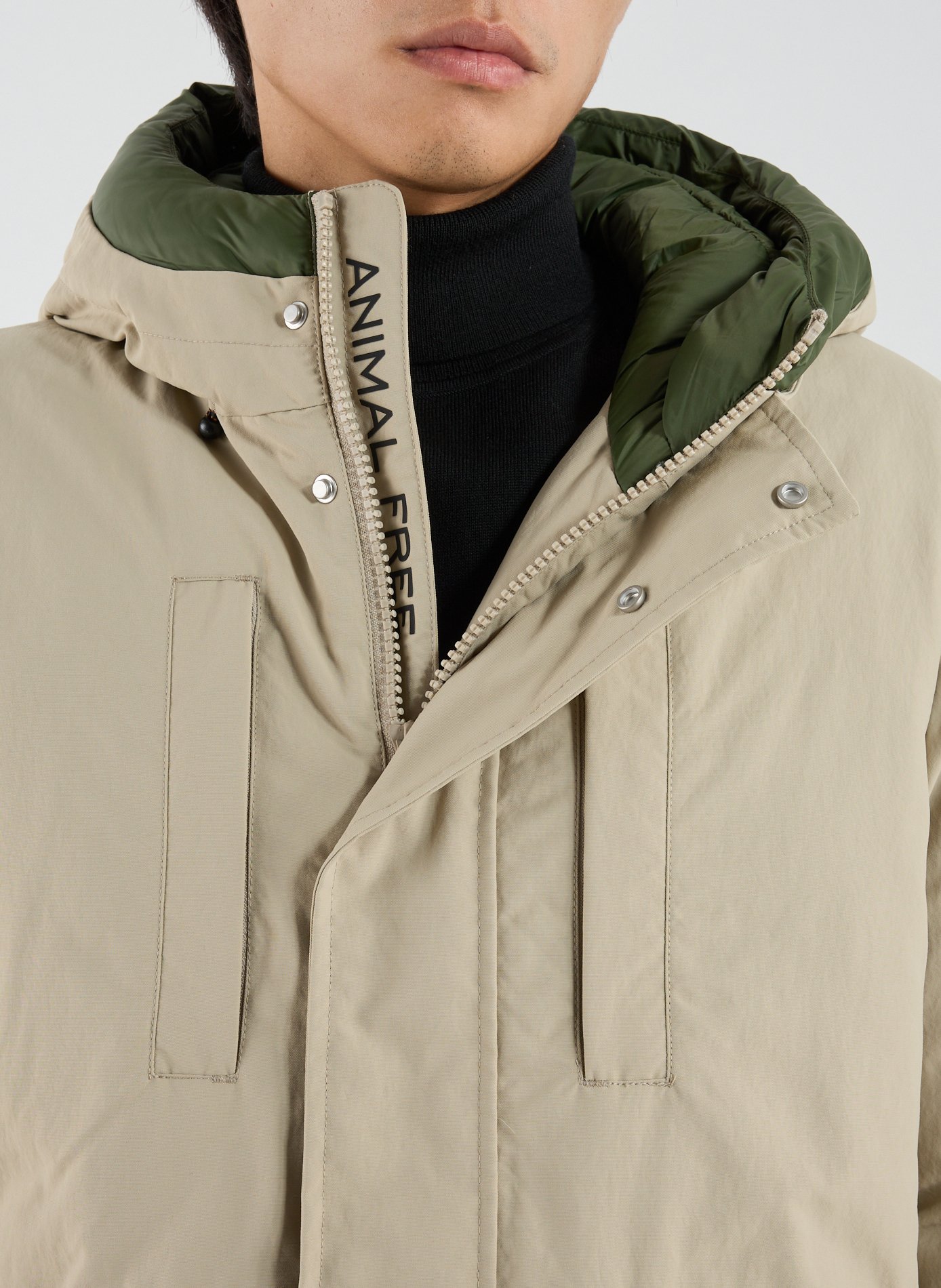 Parka Enzo droite à capuche  SAVE THE DUCK Beige