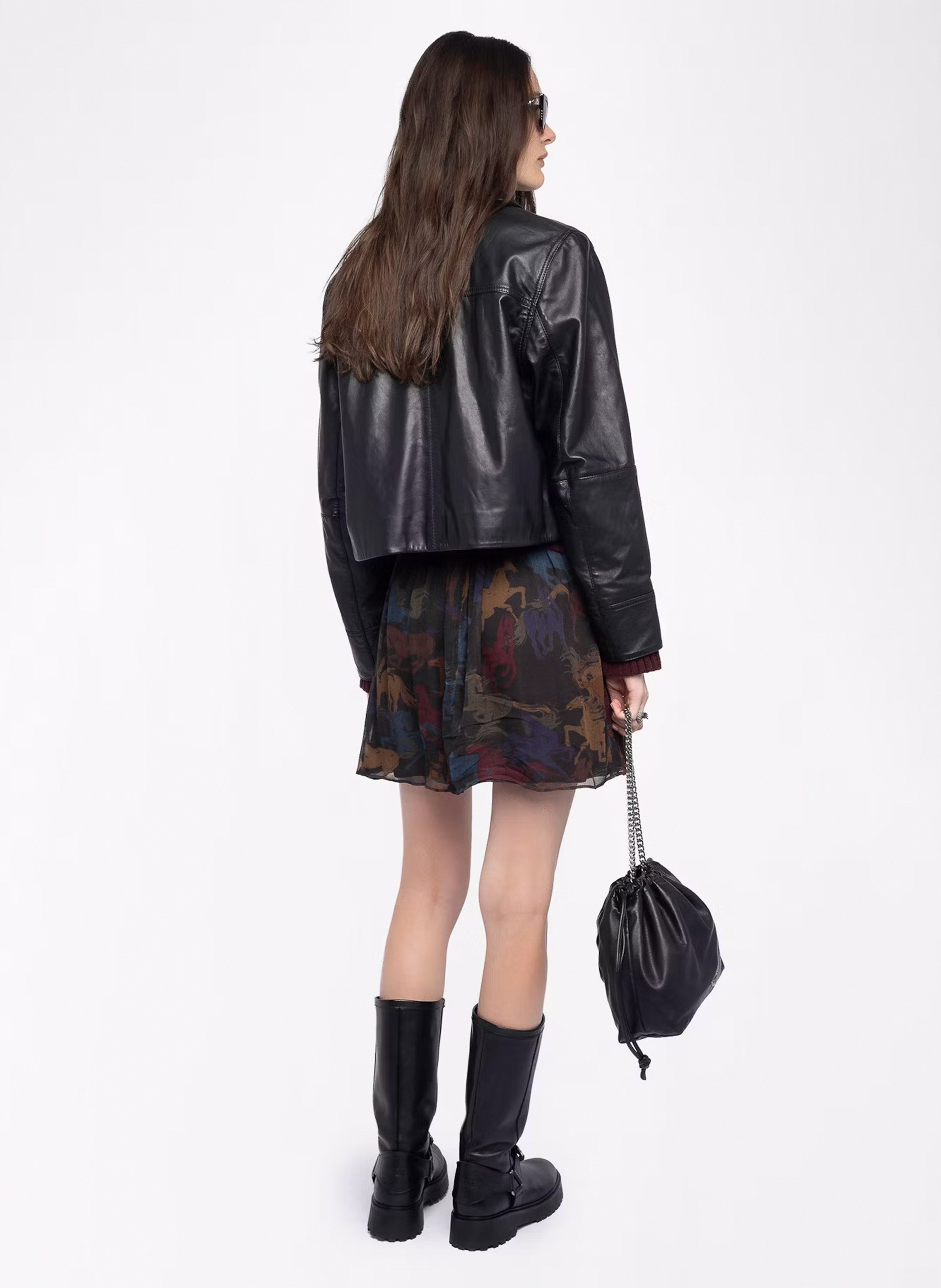 Jupe courte imprimée jadys ZADIG&VOLTAIRE Marron