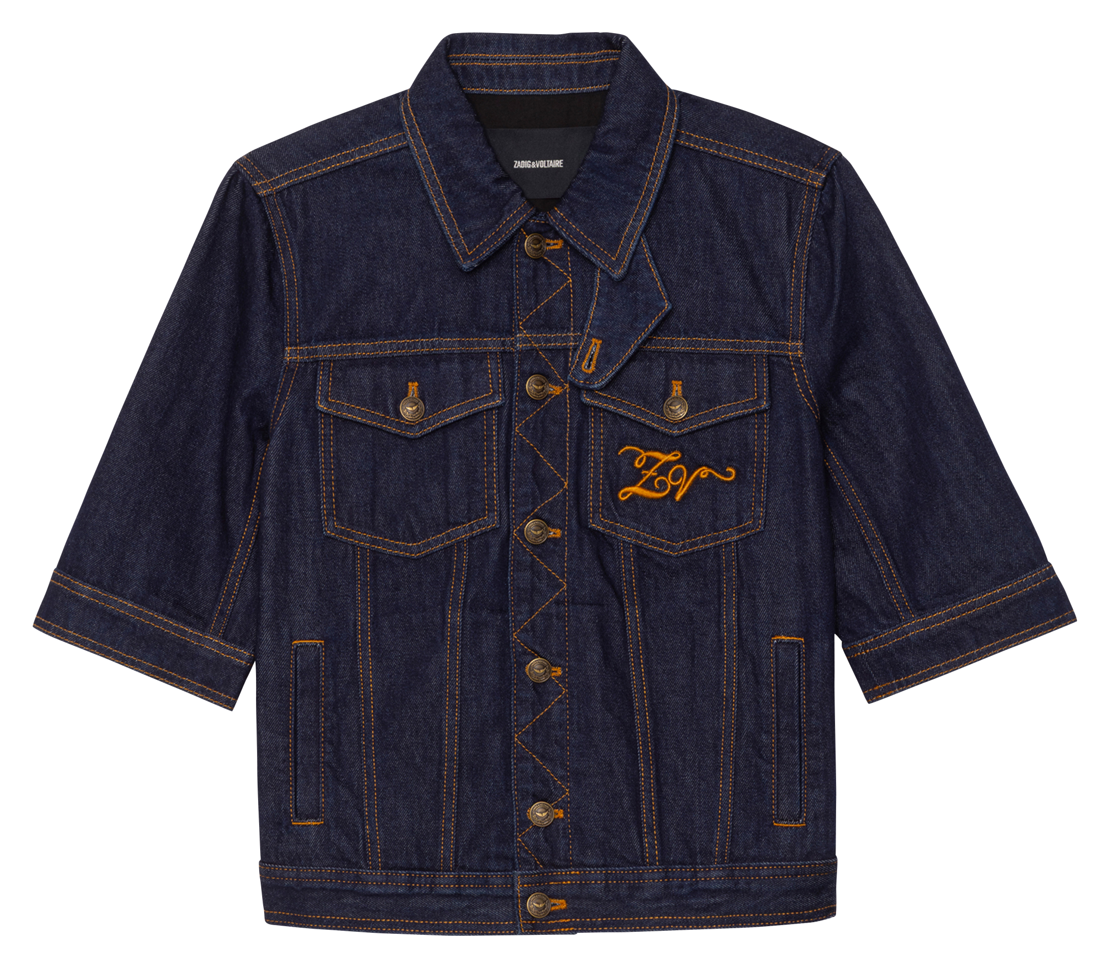 Chemise droite en jean brut kyo ZADIG&VOLTAIRE Bleu