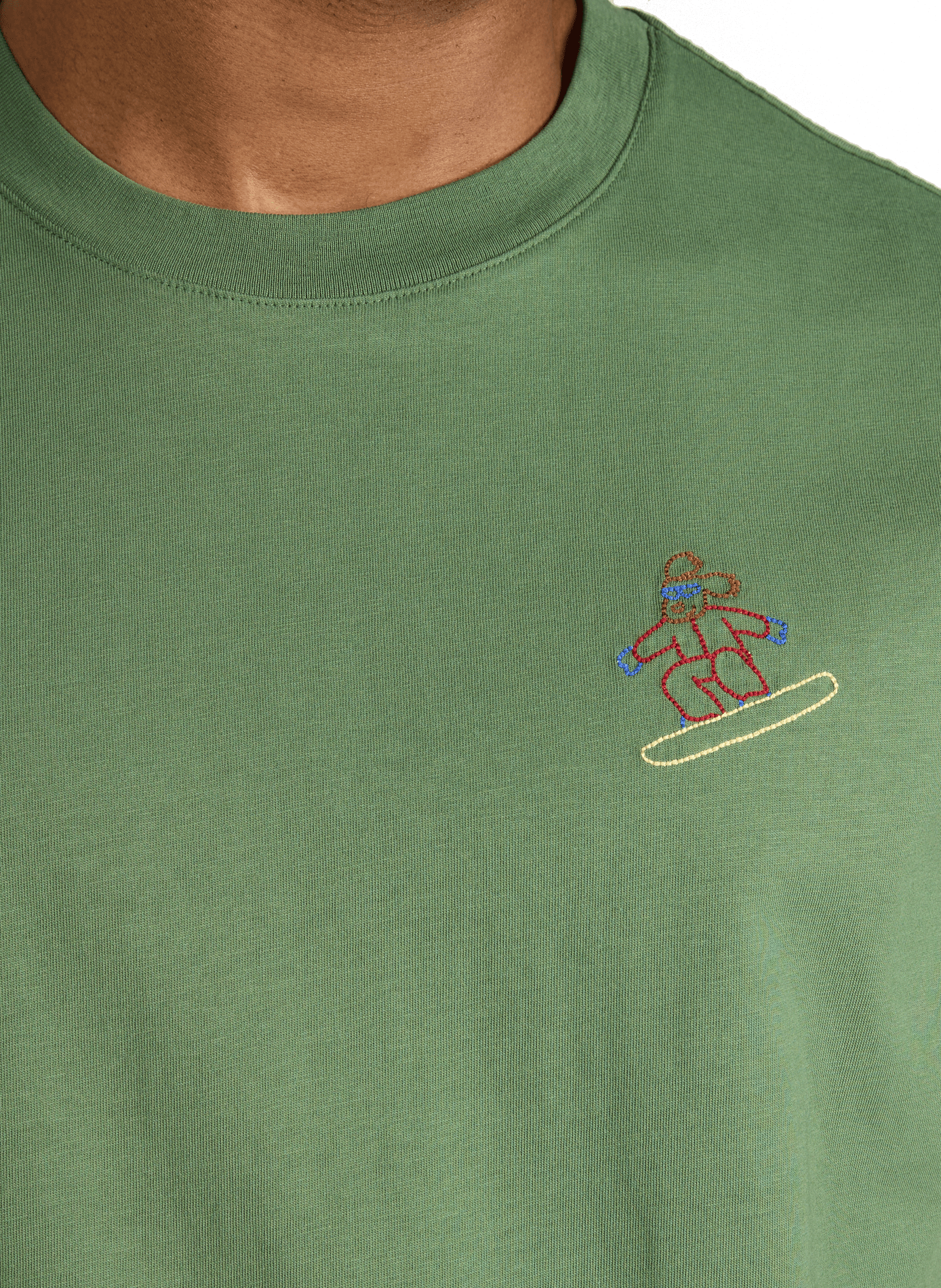 T-shirt Popincourt Chien de surf en coton MAISON LABICHE Vert