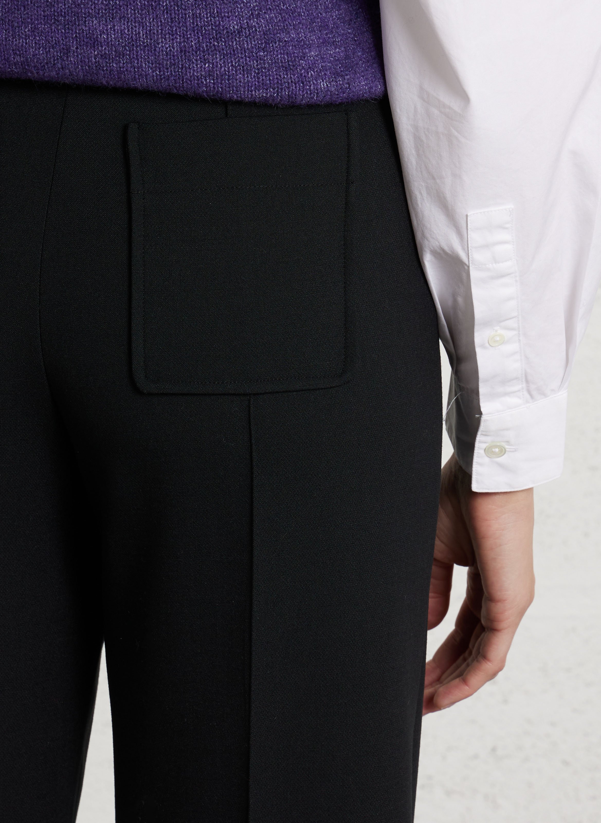 Pantalon droit tailleur à pinces Harry SOEUR Noir