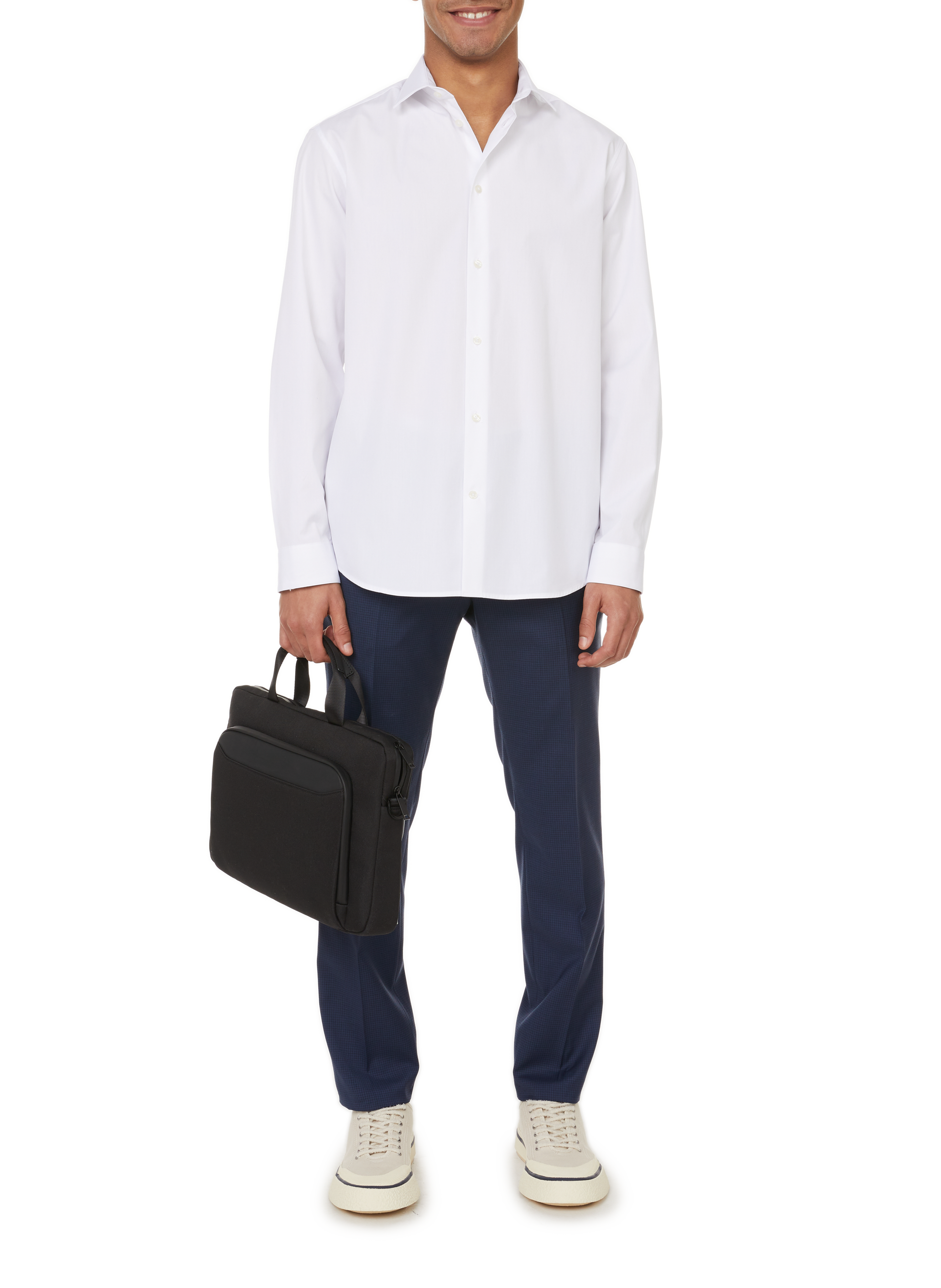 Straight cotton shirt AU PRINTEMPS PARIS White