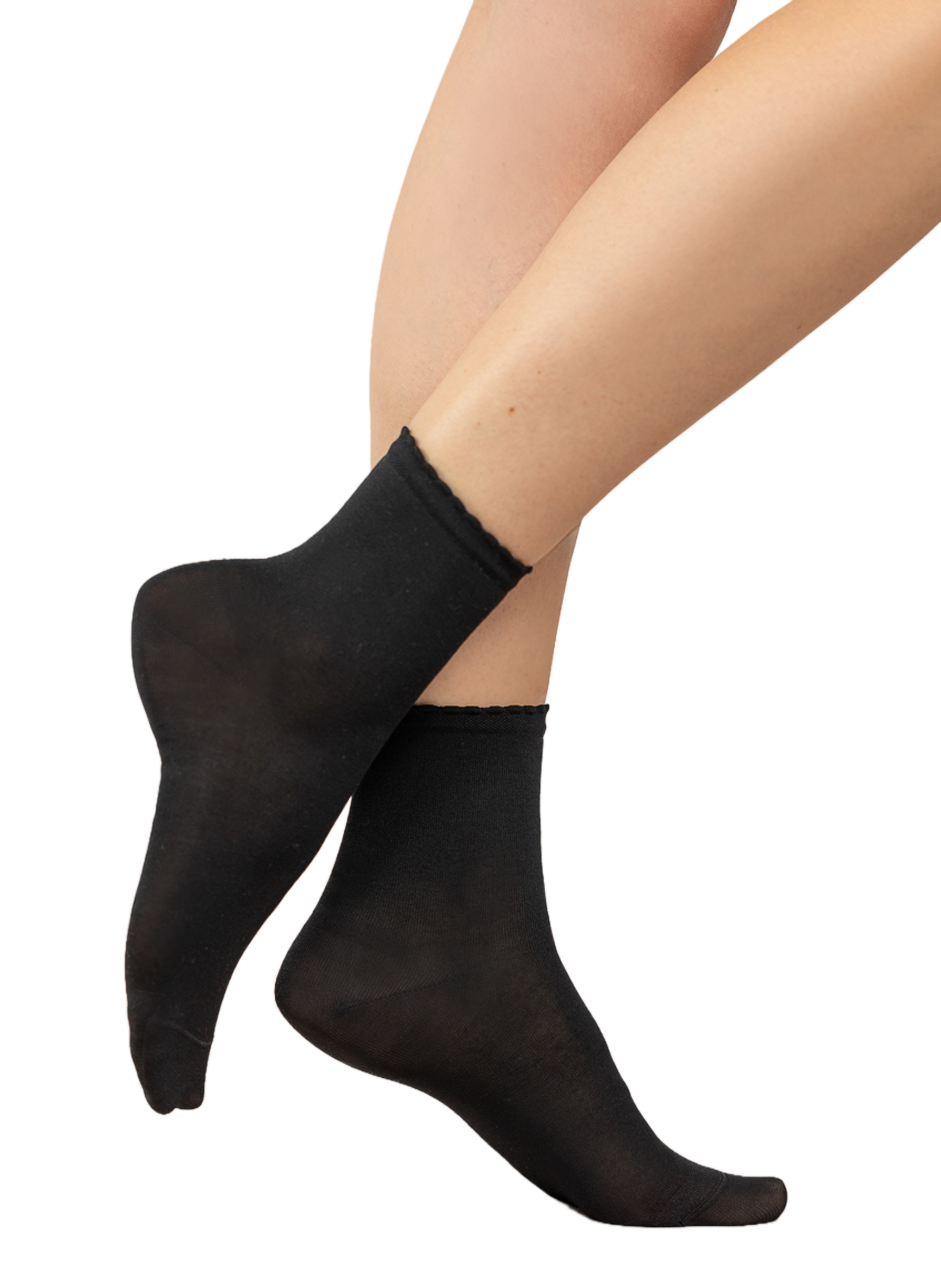 Mid-high socks in mixed cotton fil d'Écosse BLEUFORÊT Black