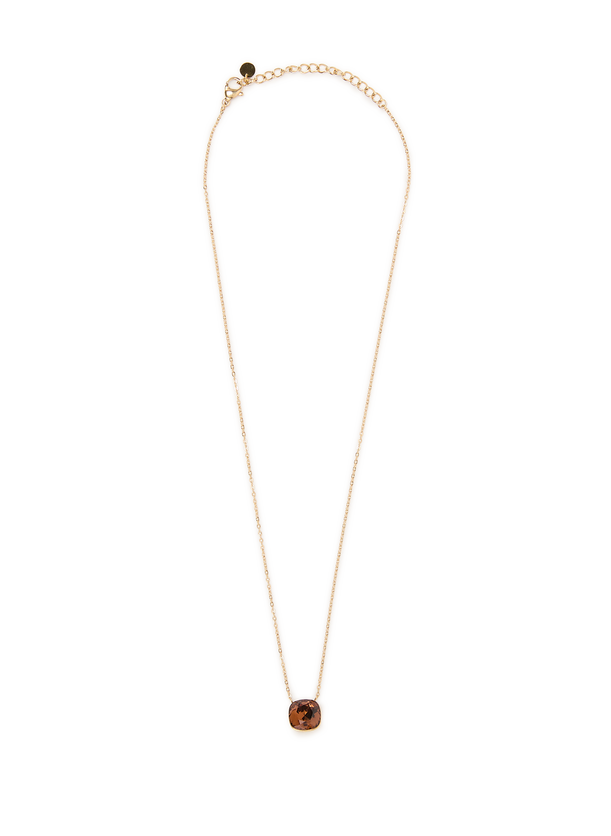 Collier pendentif cristal AU PRINTEMPS PARIS Marron
