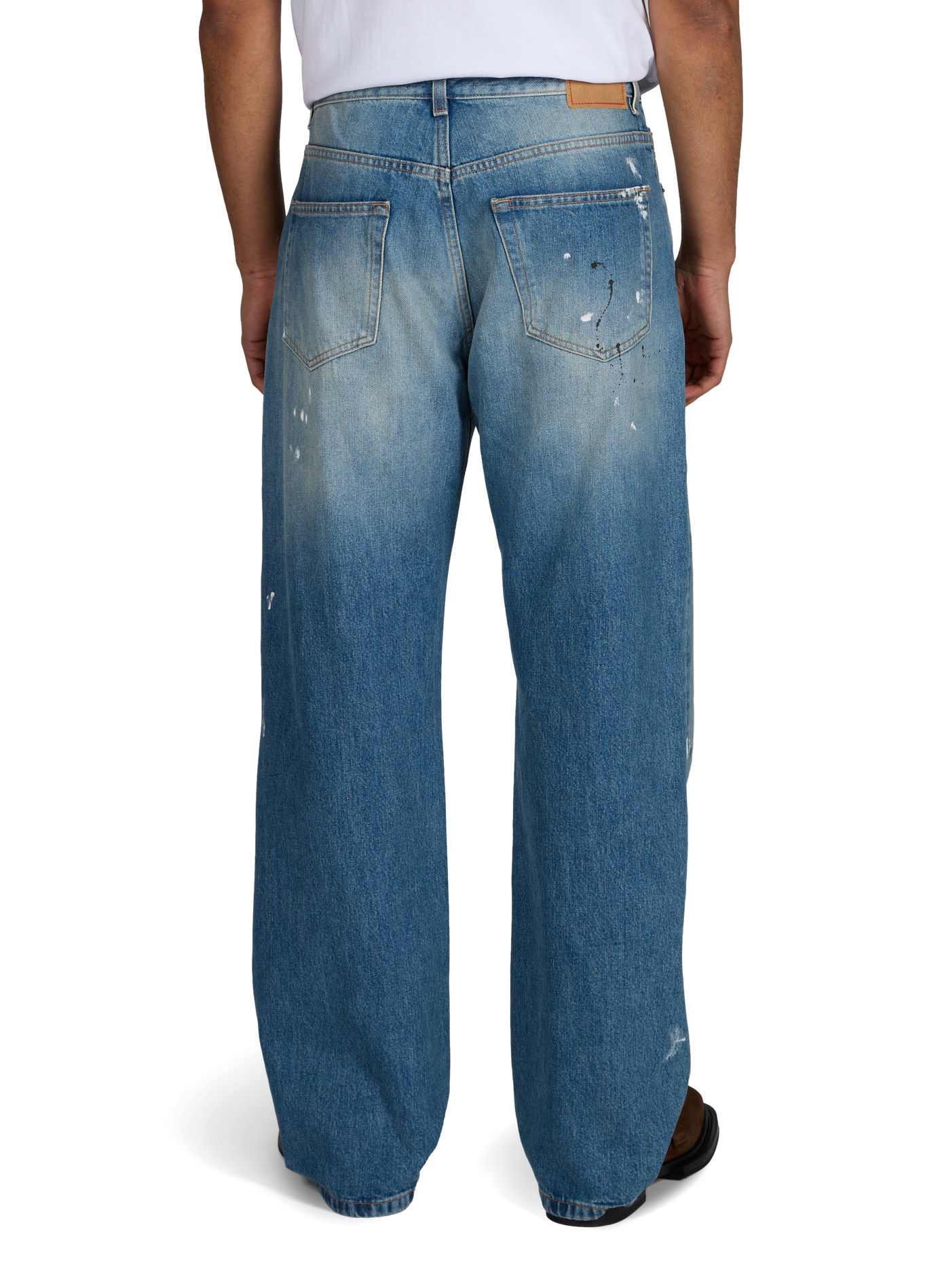 Relaxed straight-leg cotton jeans JEANERICA DENIM Blue