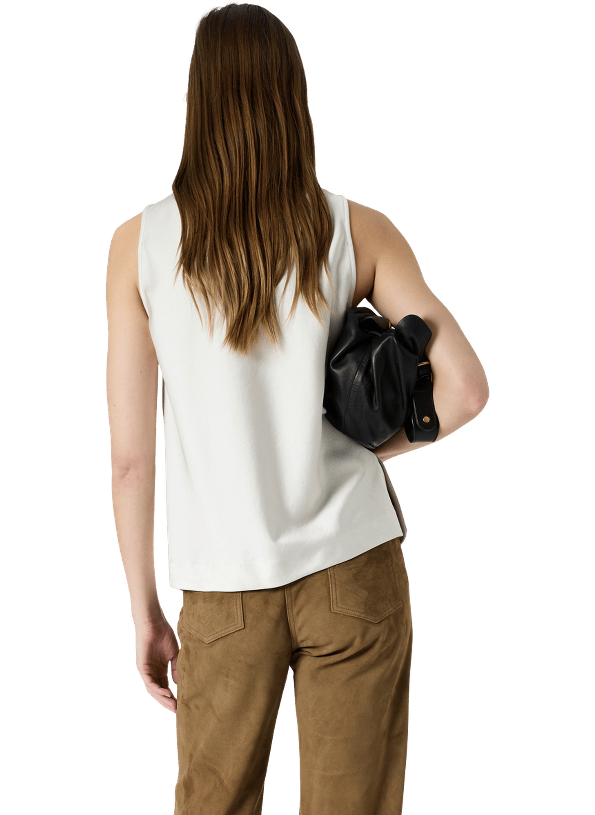 Top sans manche en satin - callista GERARD DAREL Beige