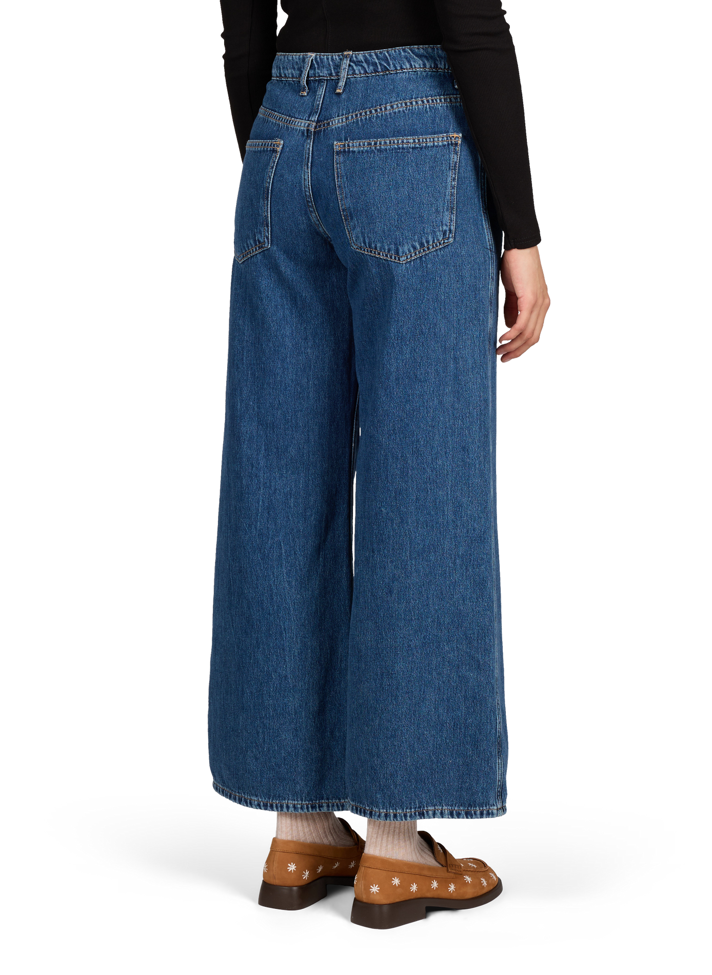 Jean large Tssofie en coton mélangé TOPSHOP Bleu