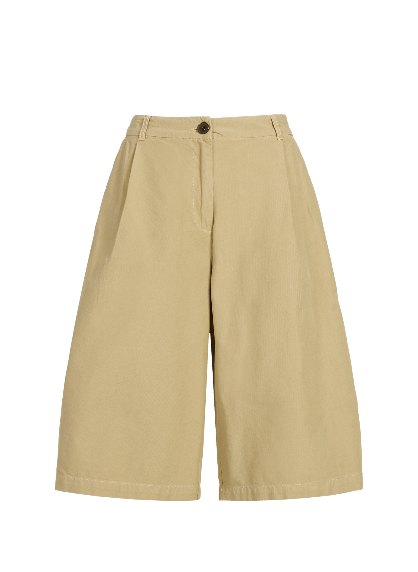 Bermuda taille haute à pinces uni BELLEROSE Beige