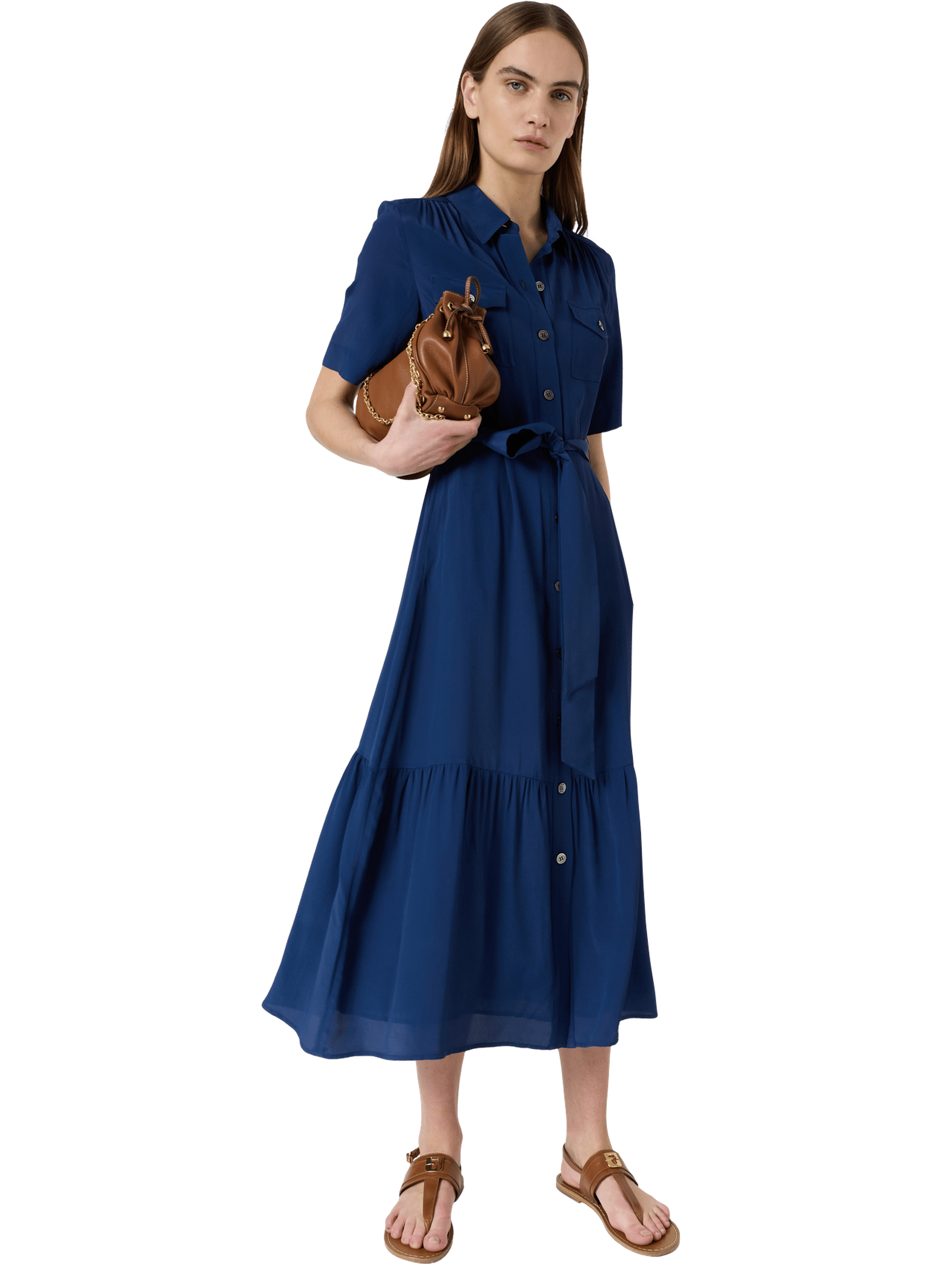 Robe chemise longue - raina GERARD DAREL Bleu
