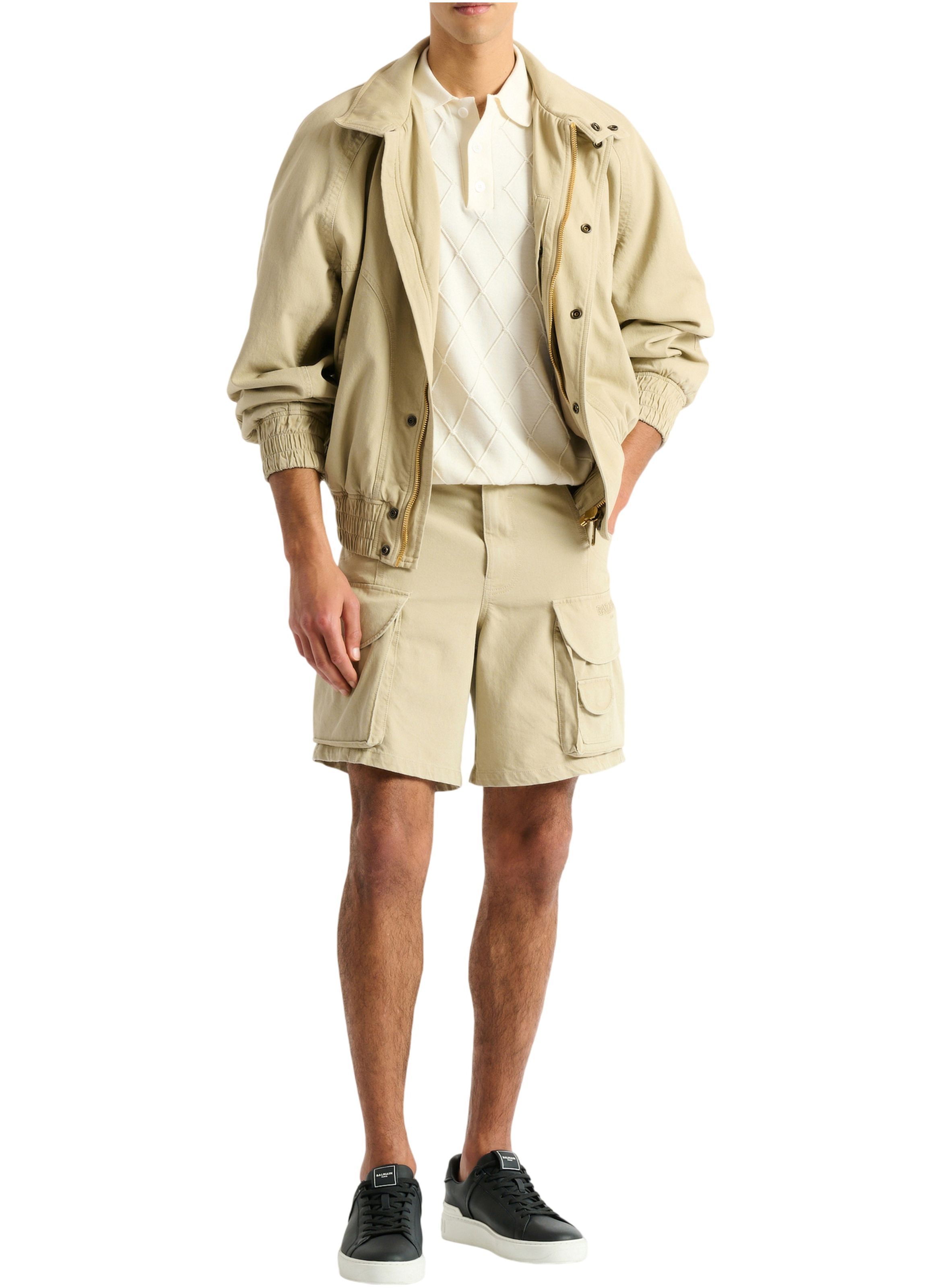 Polo balmain vintage en maille Blanc