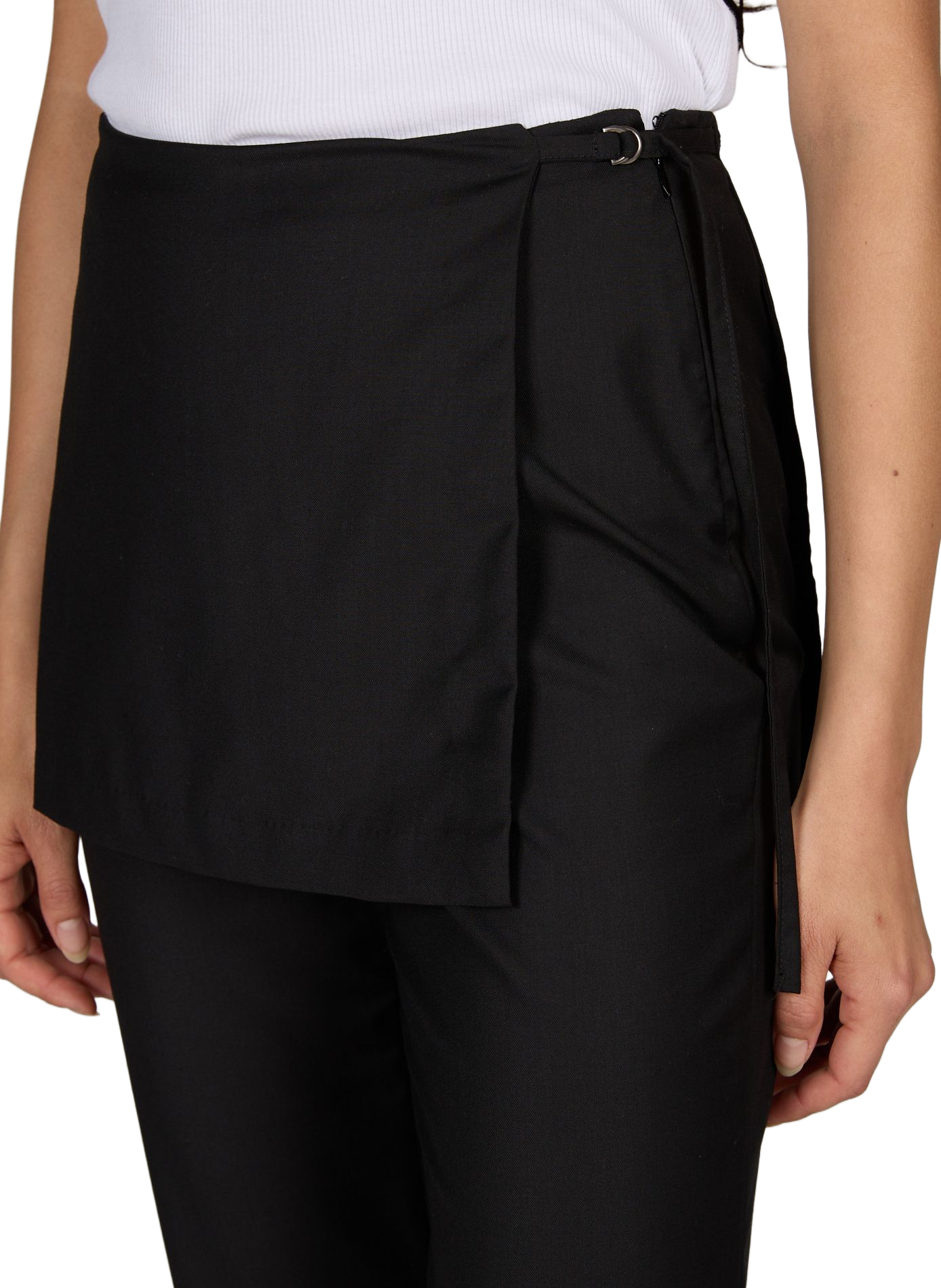 Broek met overlappende rok DUNST Zwart
