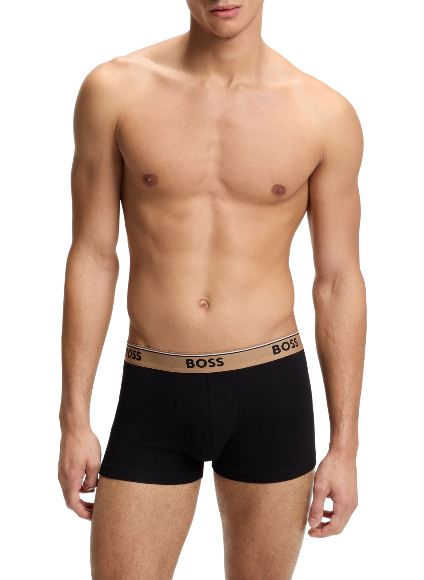 Set of 3 plain boxers in mixed cotton BOSS Multicolour