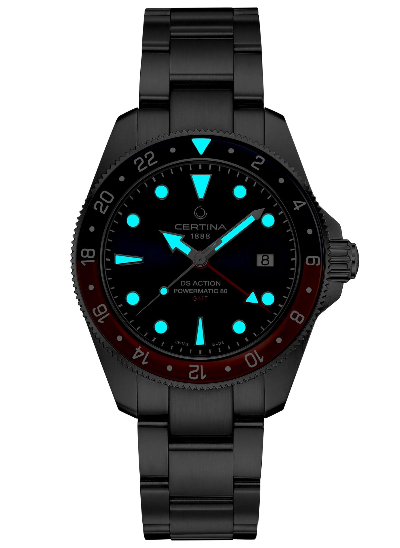 Montre automatique DS ACTION GMT en acier inoxydable CERTINA Bleu