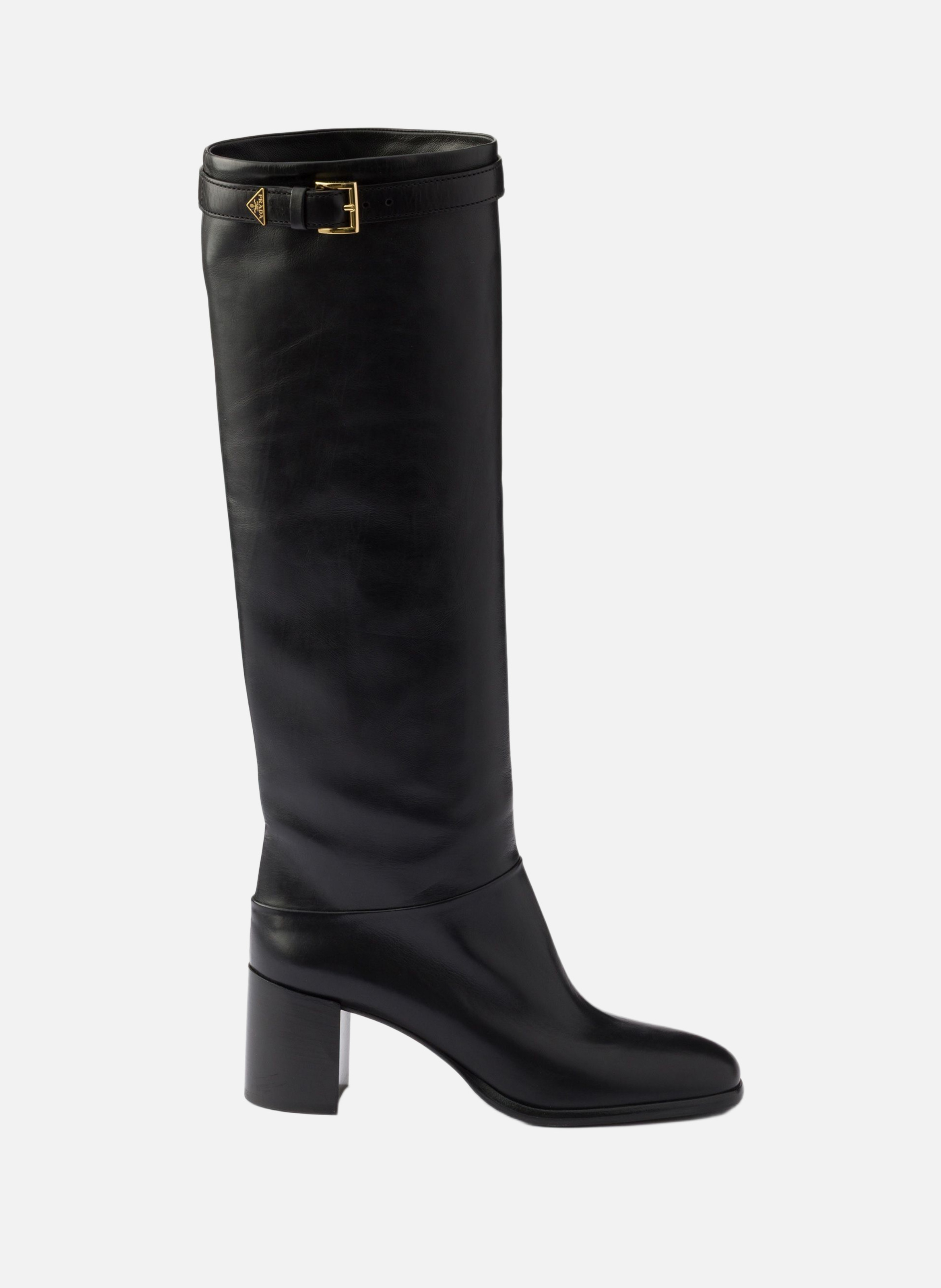 Bottes en cuir PRADA Noir