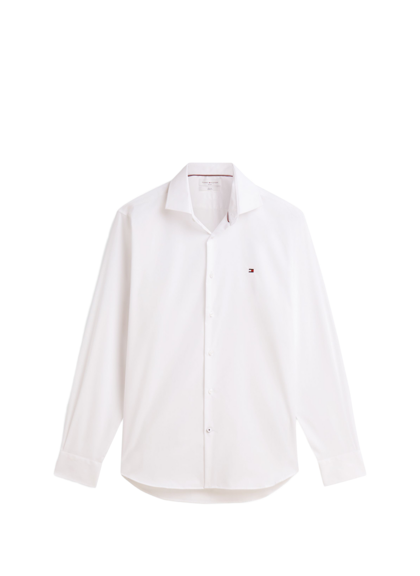 Straight classic collar shirt in cotton TOMMY HILFIGER White