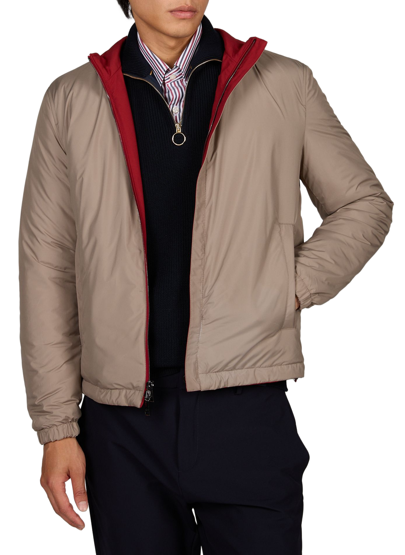 Straight zip-up jacket with high collar PAUL & SHARK Multicolour