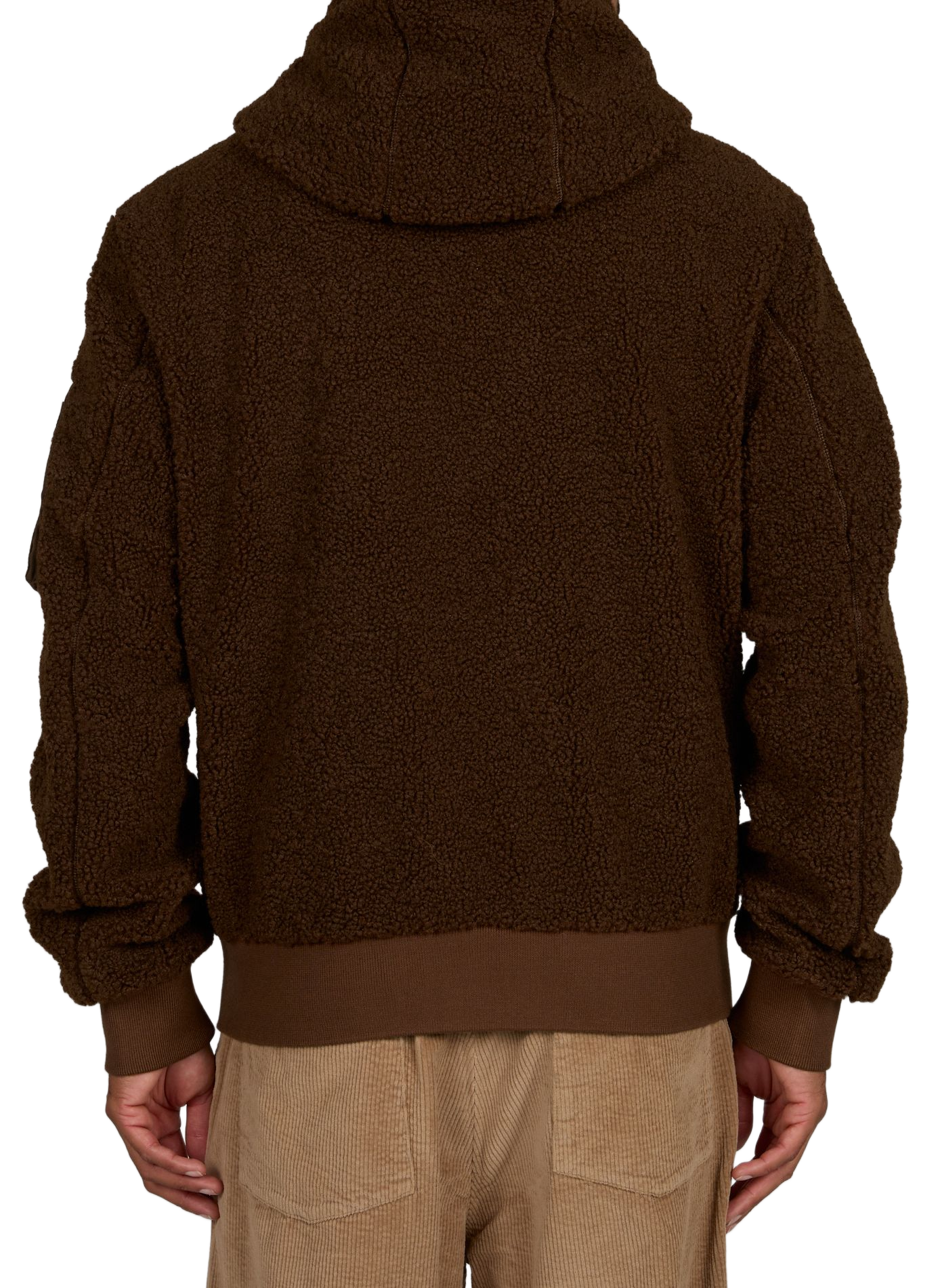 Veste ample à capuche en polaire BOMBERS ORIGINAL Marron