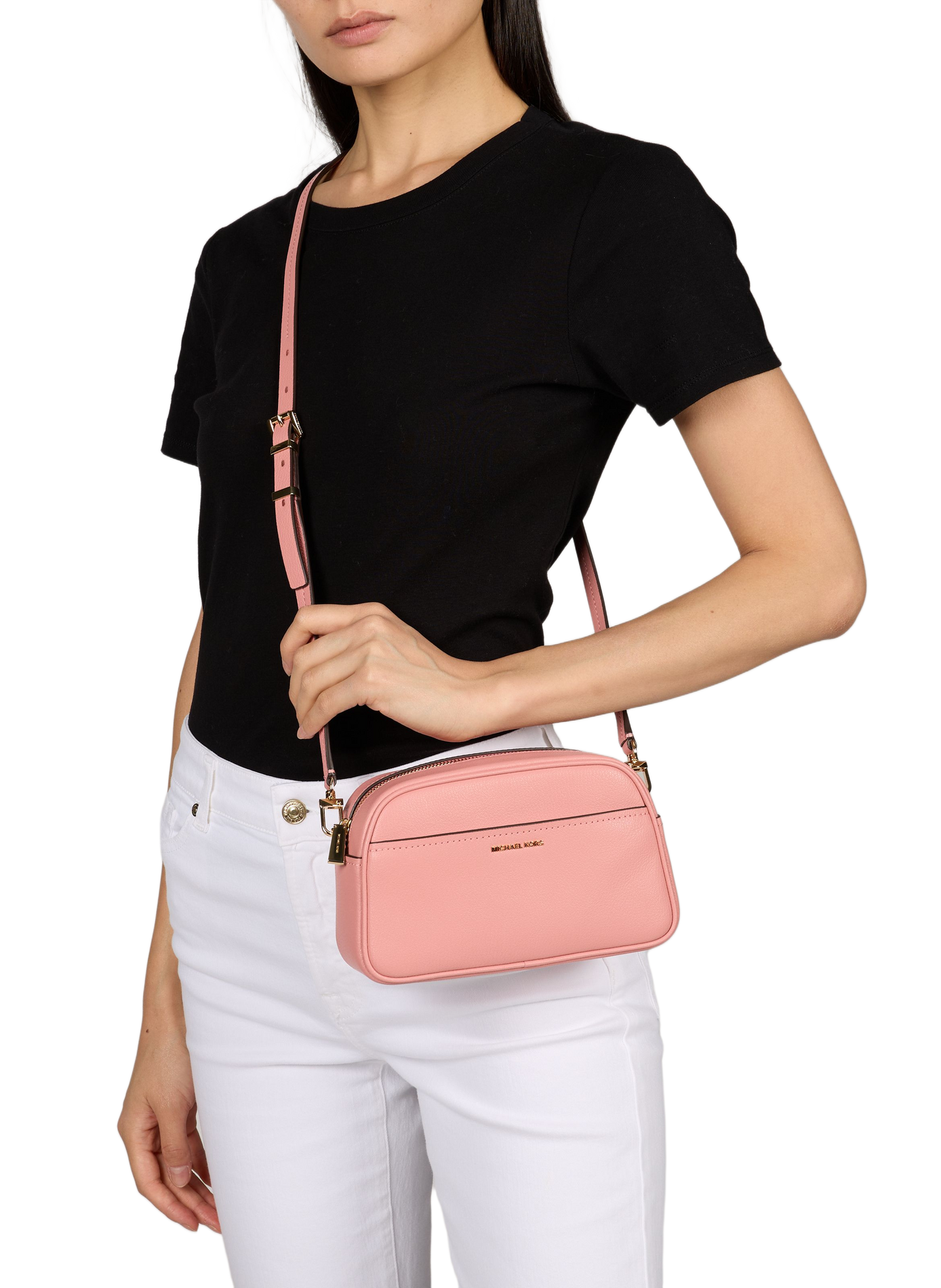 Jet Set leather shoulder bag MICHAEL KORS Pink