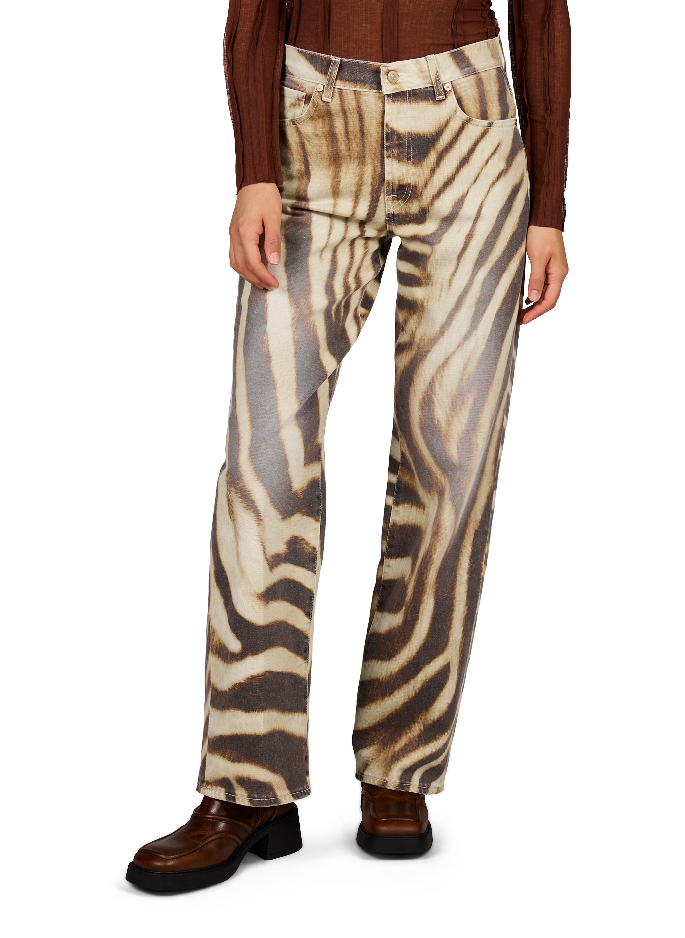 Weite bedruckte Jeans 7 FOR ALL MANKIND Mehrfarbig