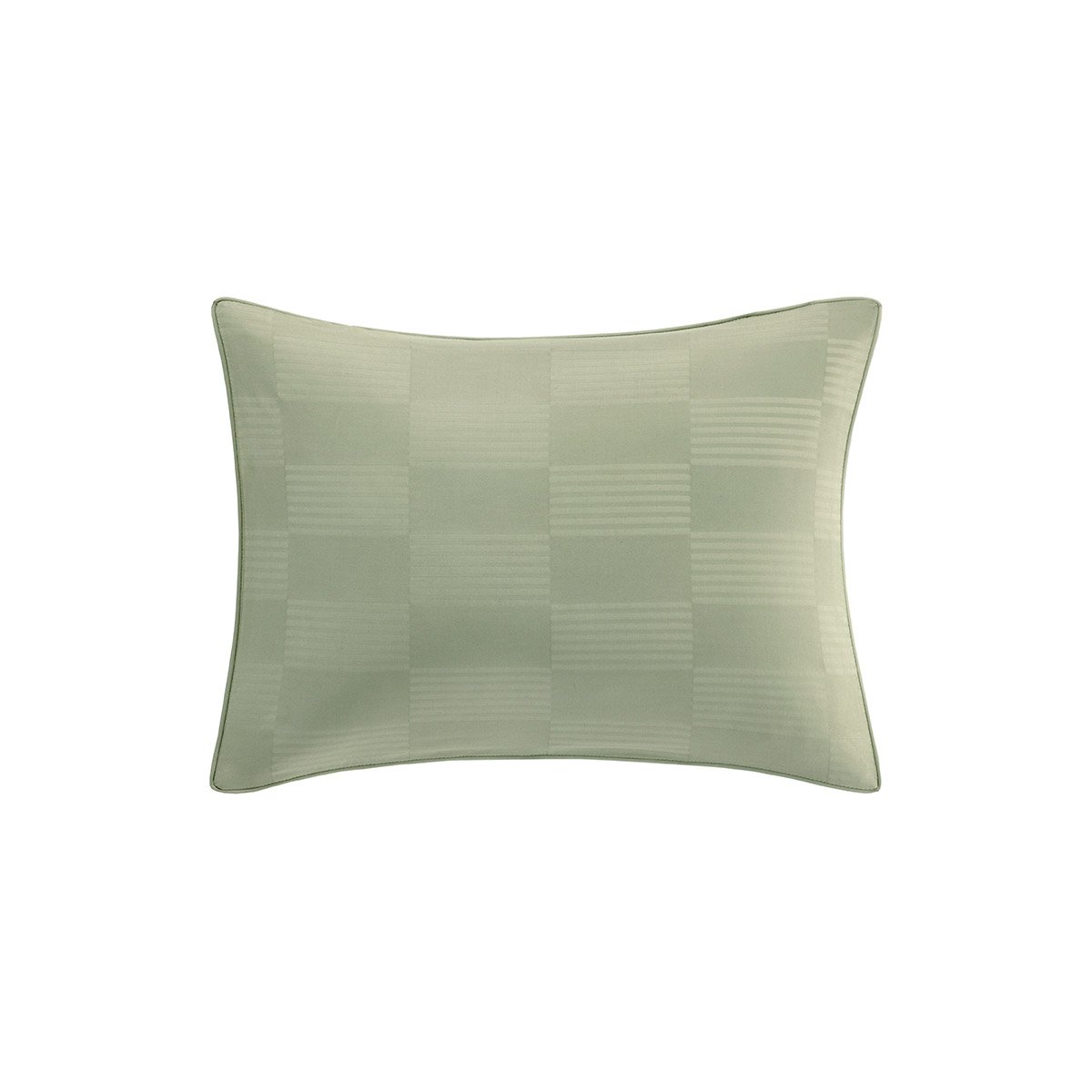 Taie d'oreiller en satin de coton, damier  Verveine