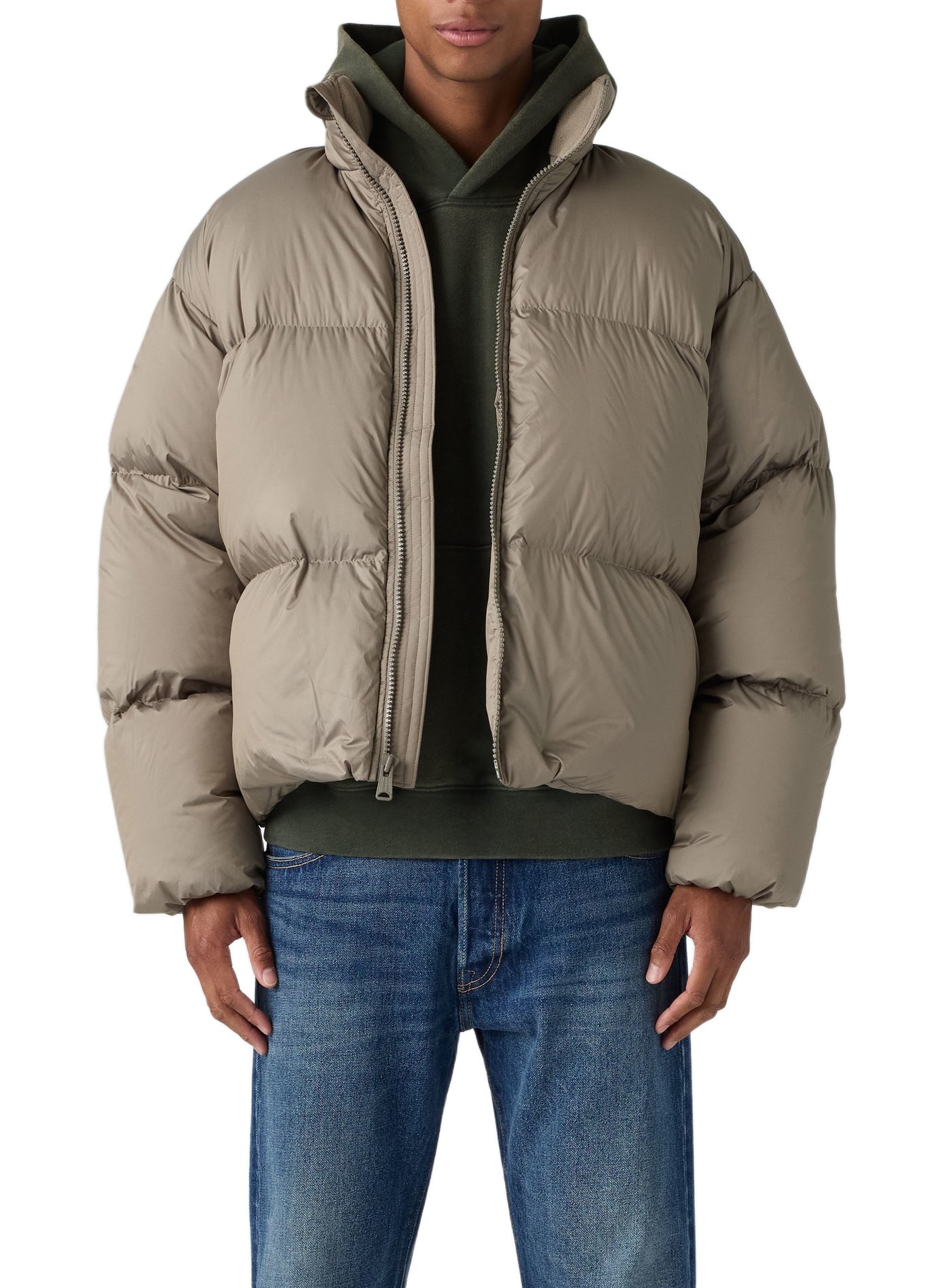 Doudoune droite matelassée unie LEVI'S Beige