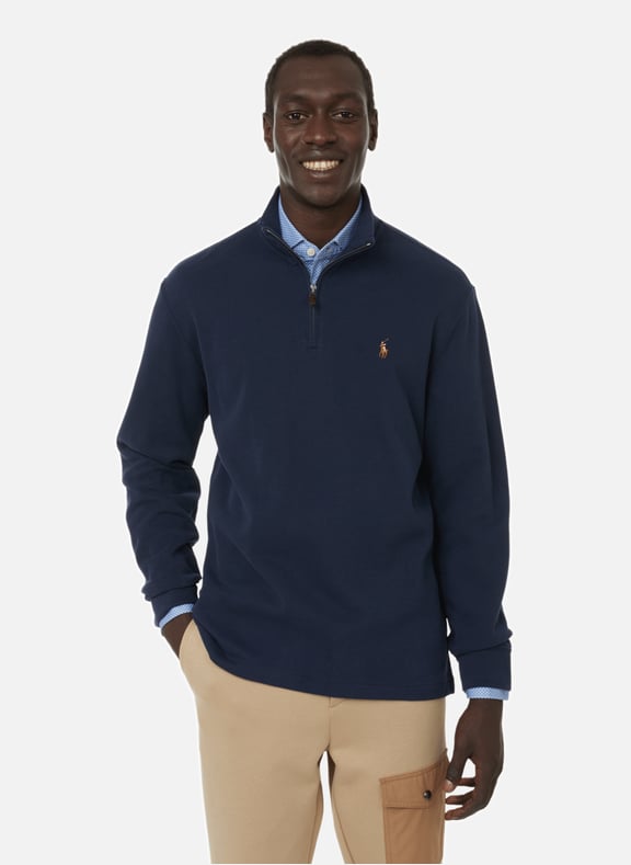 Pull à col camionneur en coton Bleu by POLO RALPH LAUREN POLO RALPH LAUREN Pull à col camionneur en coton Bleu
