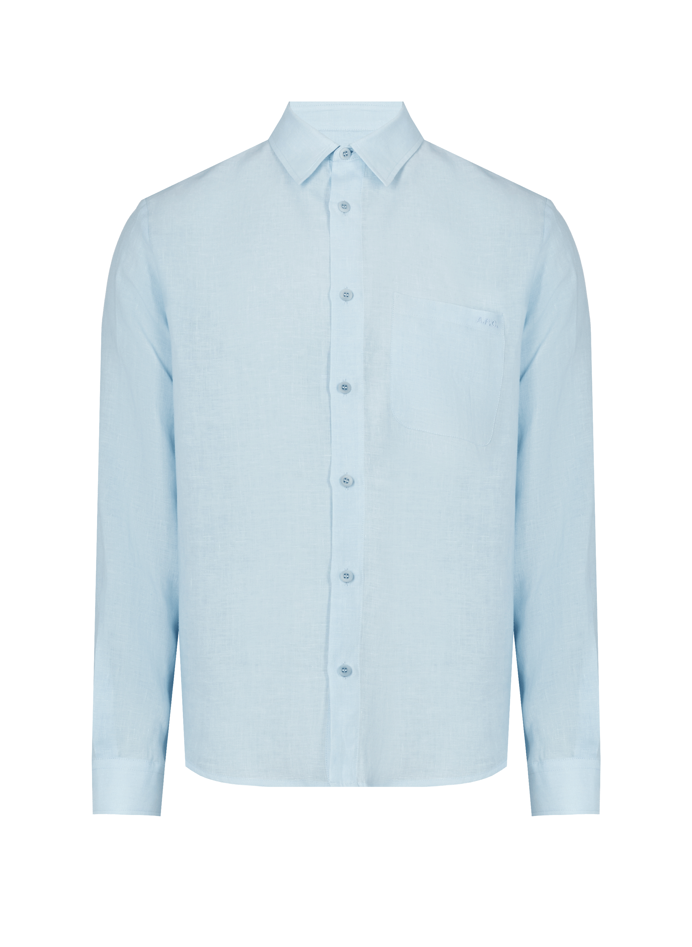 A.P.C. Chemise Cassel en lin Bleu