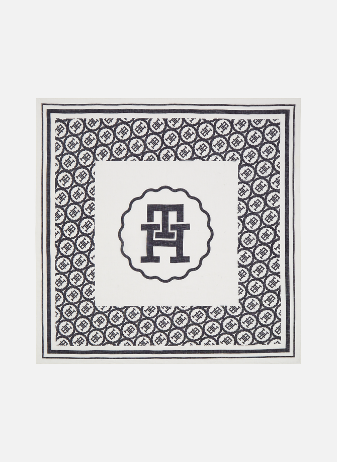 TOMMY HILFIGER patterned linen square