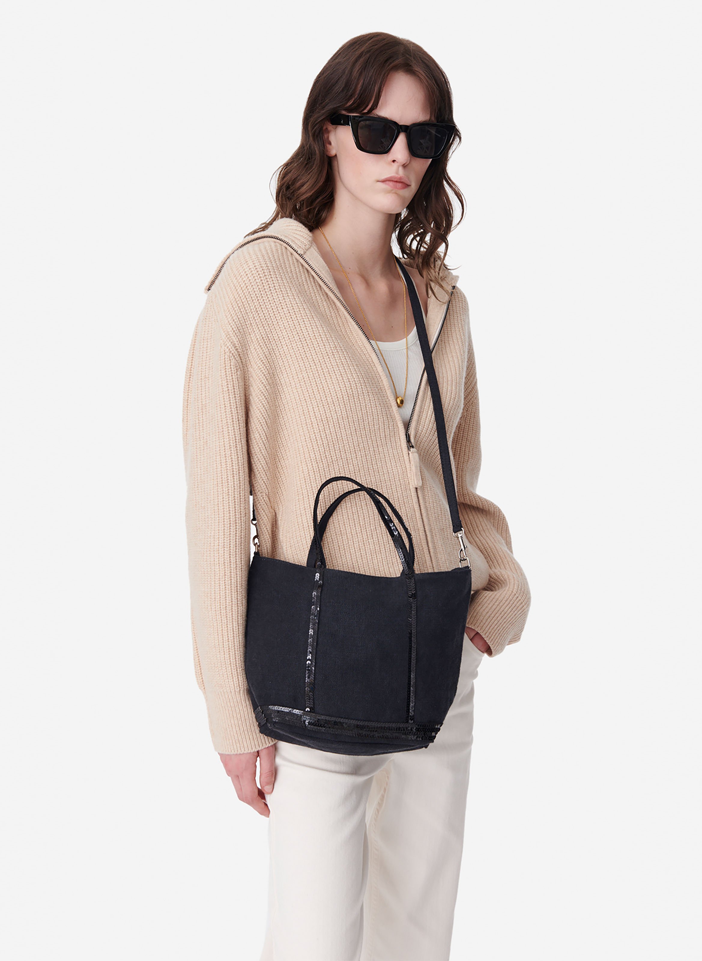 Cabas s en lin VANESSA BRUNO Noir