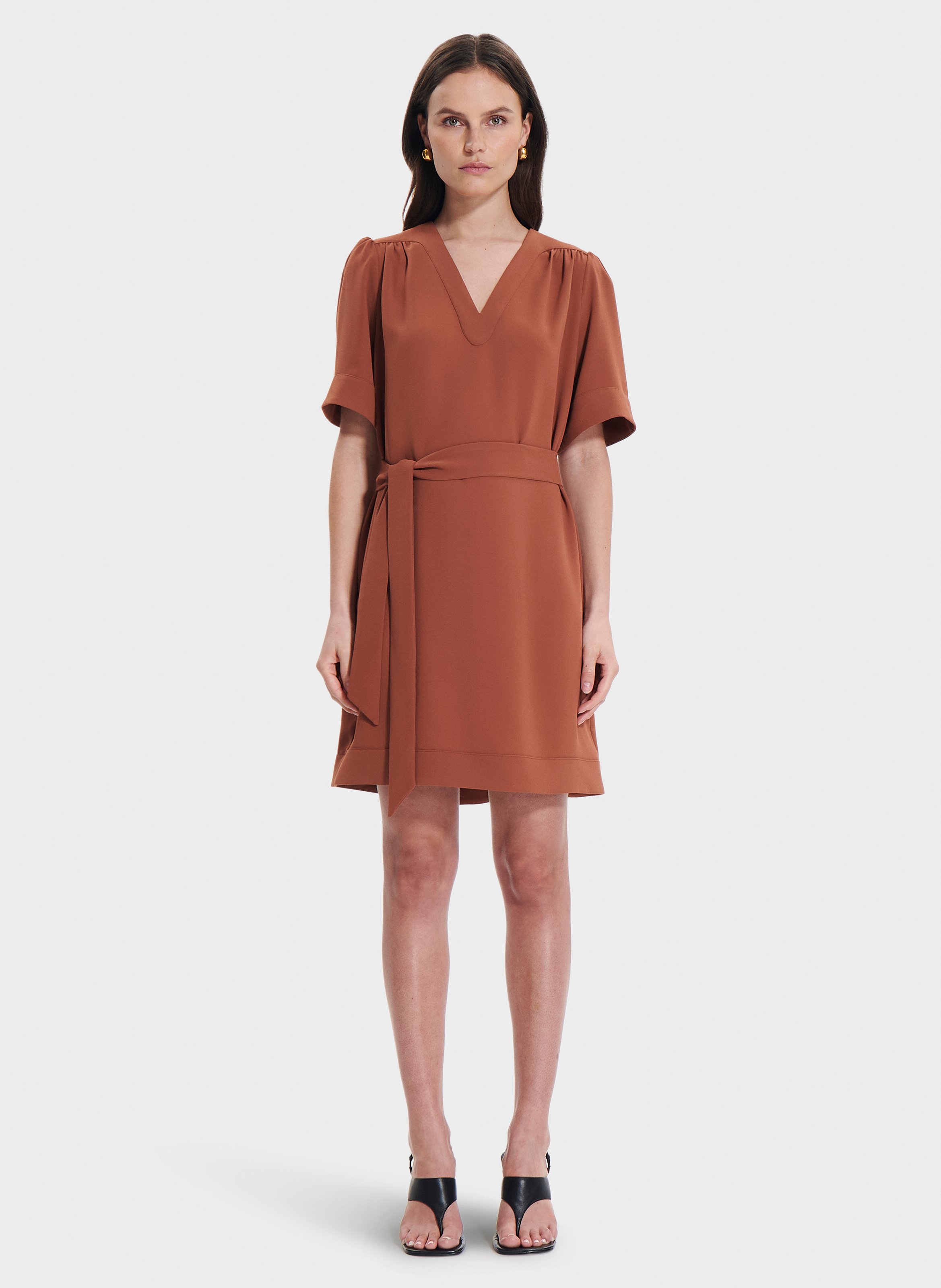 Robe  retie ZAPA Marron