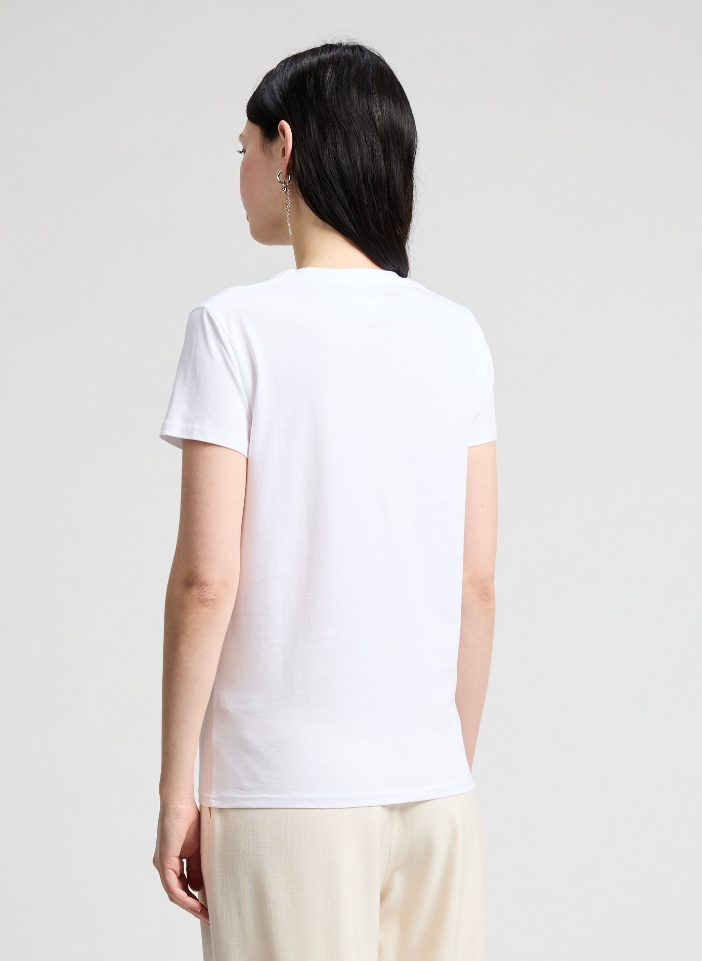 T-shirt Eqla col rond en coton SAISON 1865 Blanc