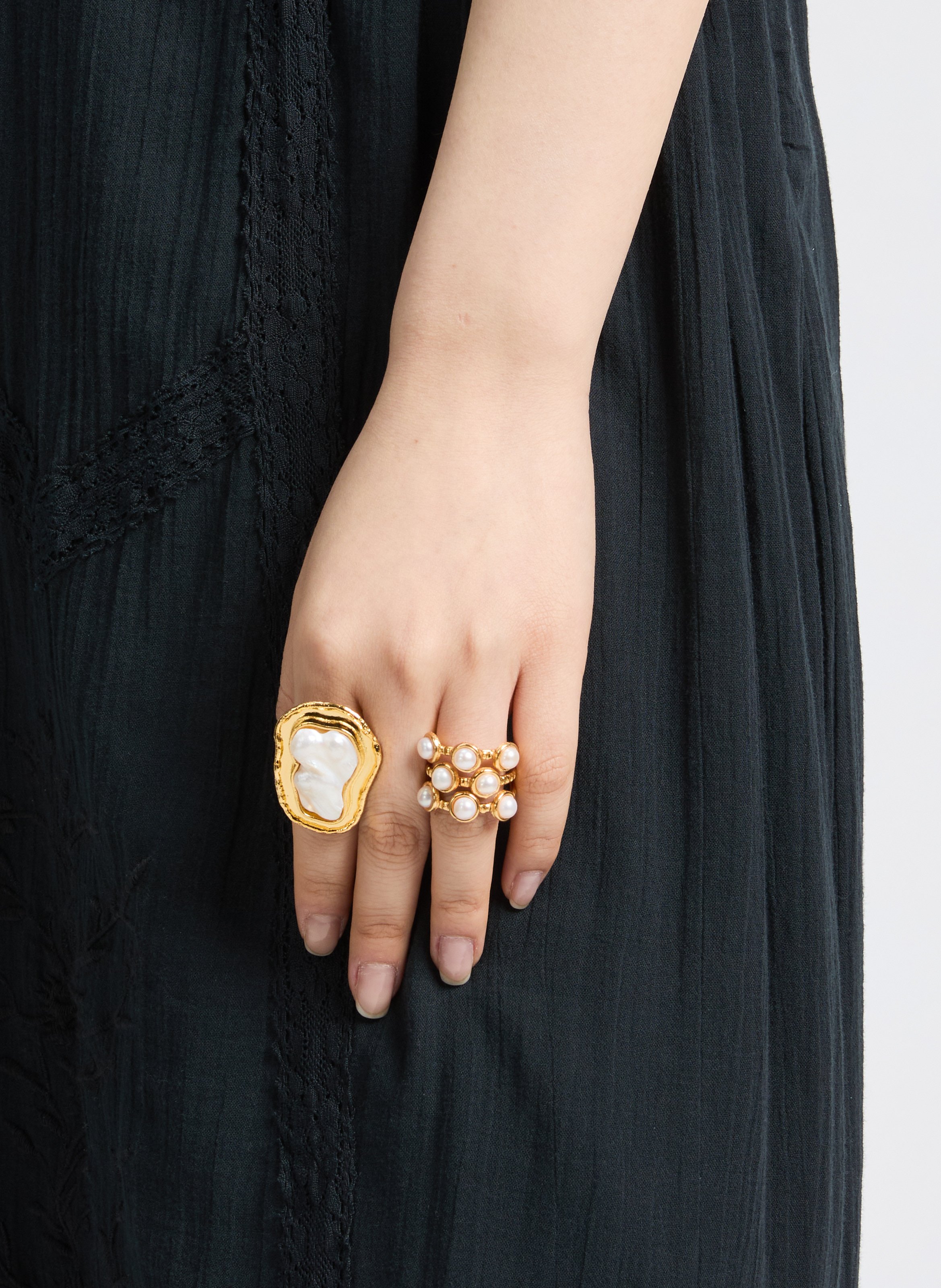 Bague Pearl  SYLVIA TOLEDANO Blanc