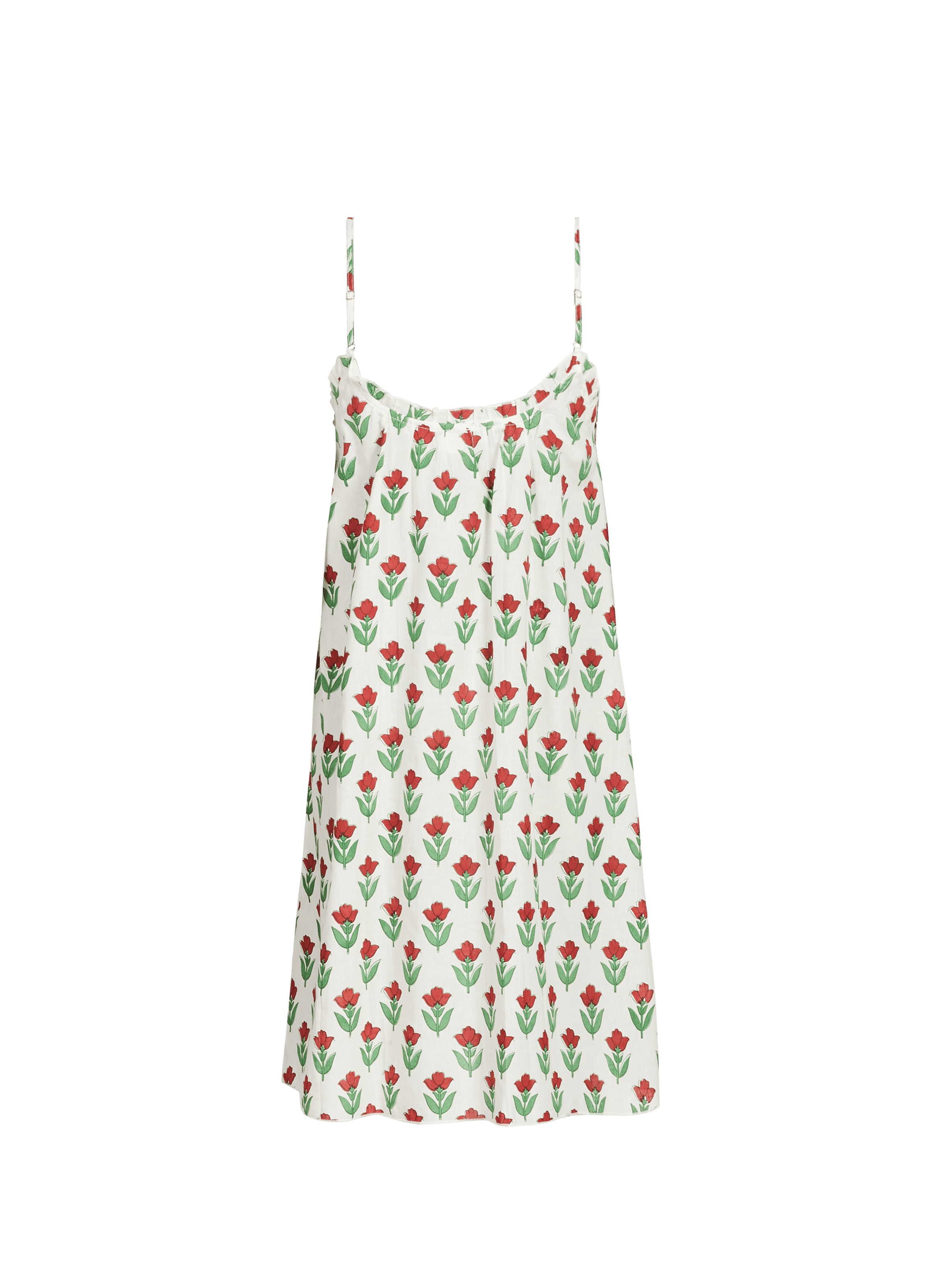 Printed cotton nightgown GERMAINE DES PRÉS Red